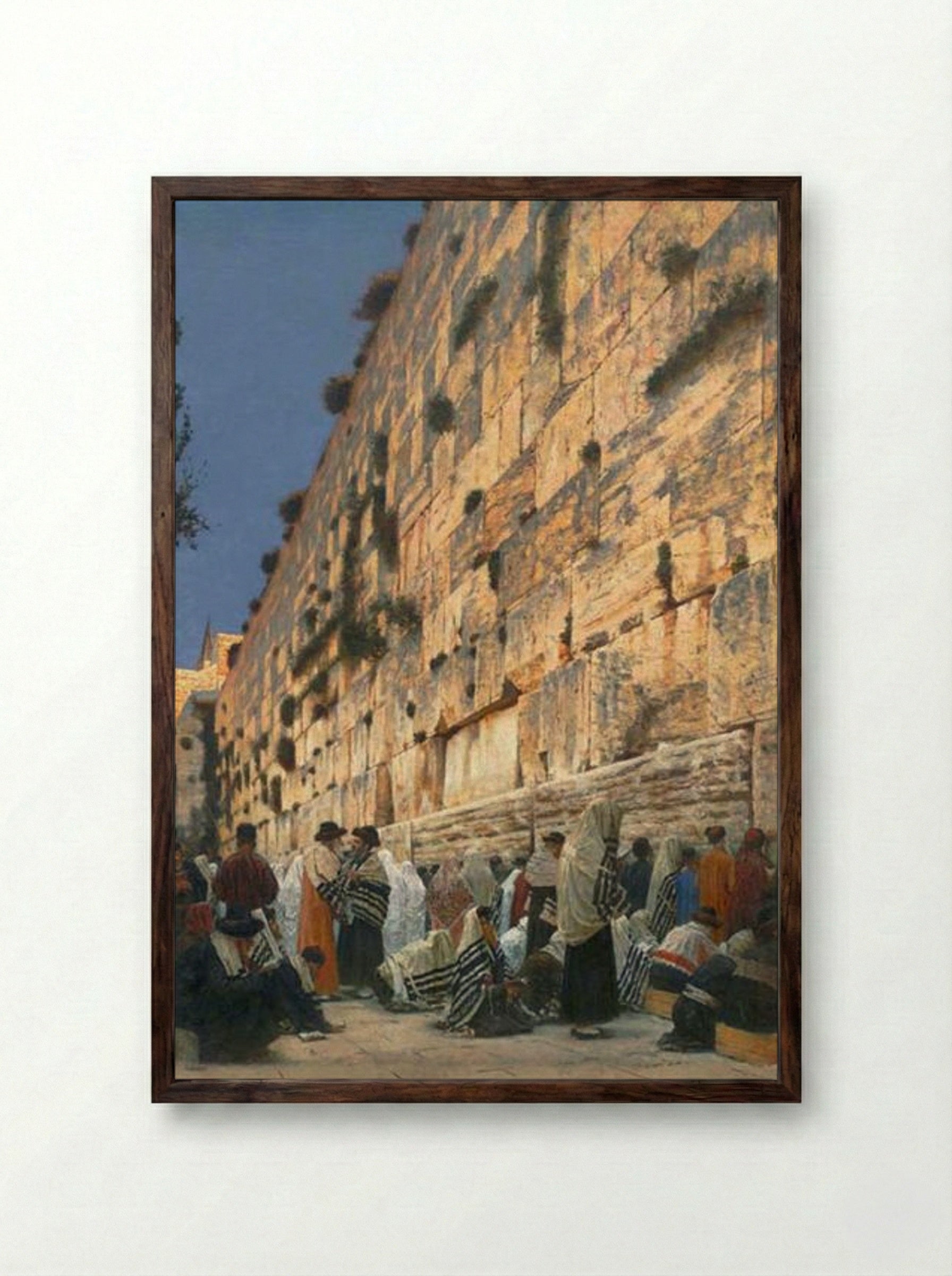 Solomon's Wall - Vasily Vereshchagin - Framed Print Dark Wood