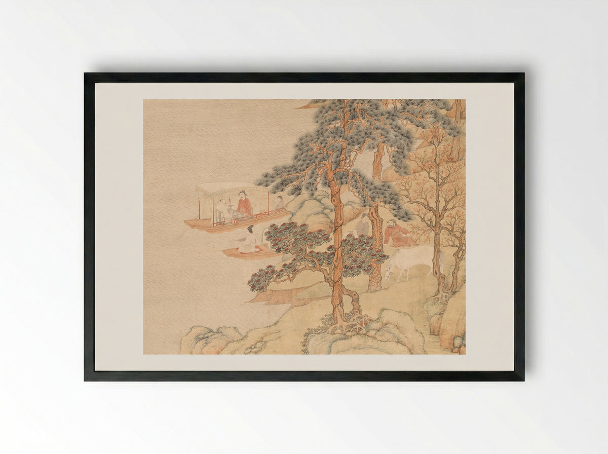 Song of the Lute - Ding Yunpeng - Framed Print Black