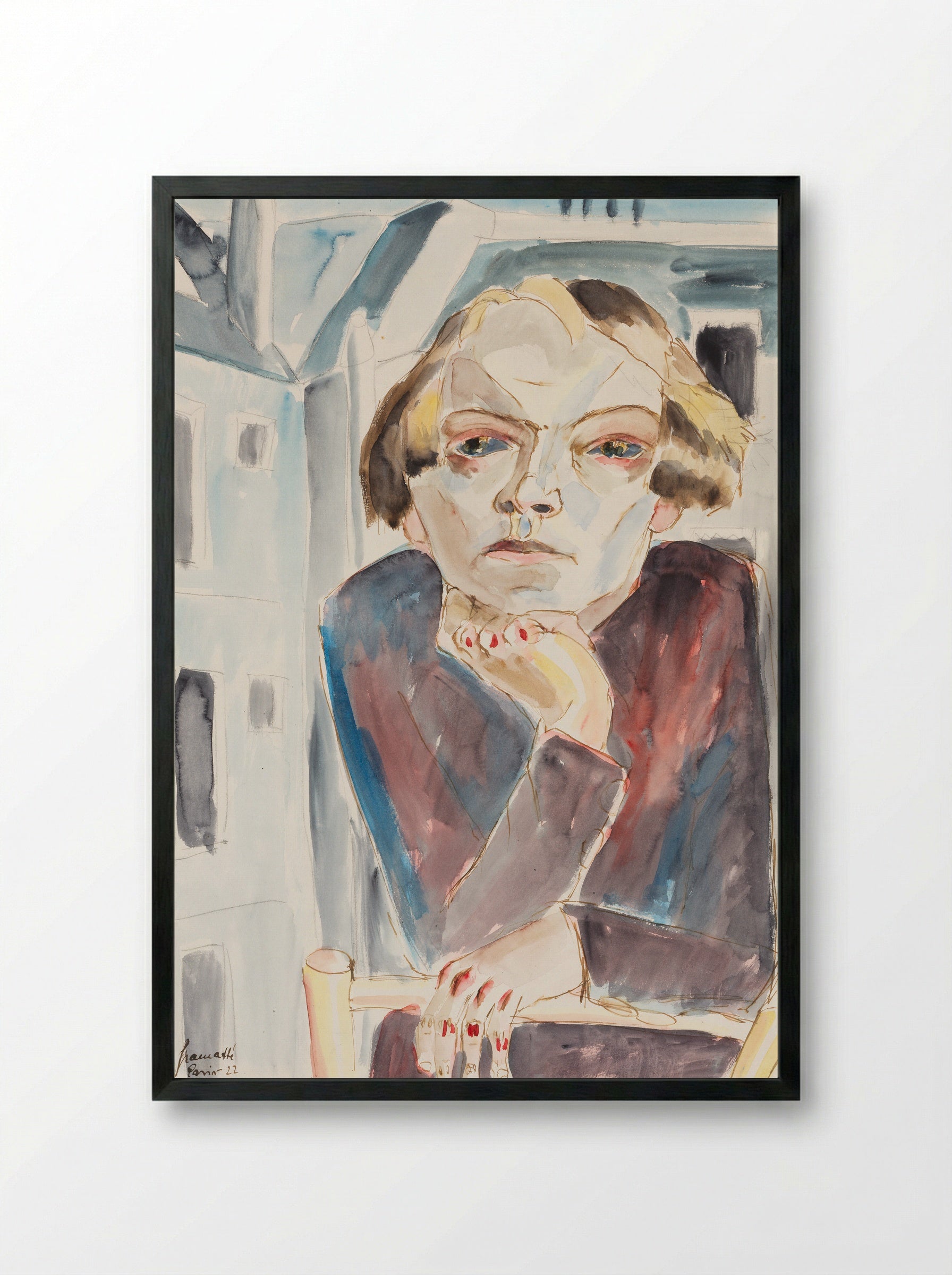 Sonia - Walter Gramatté - Framed Print Black