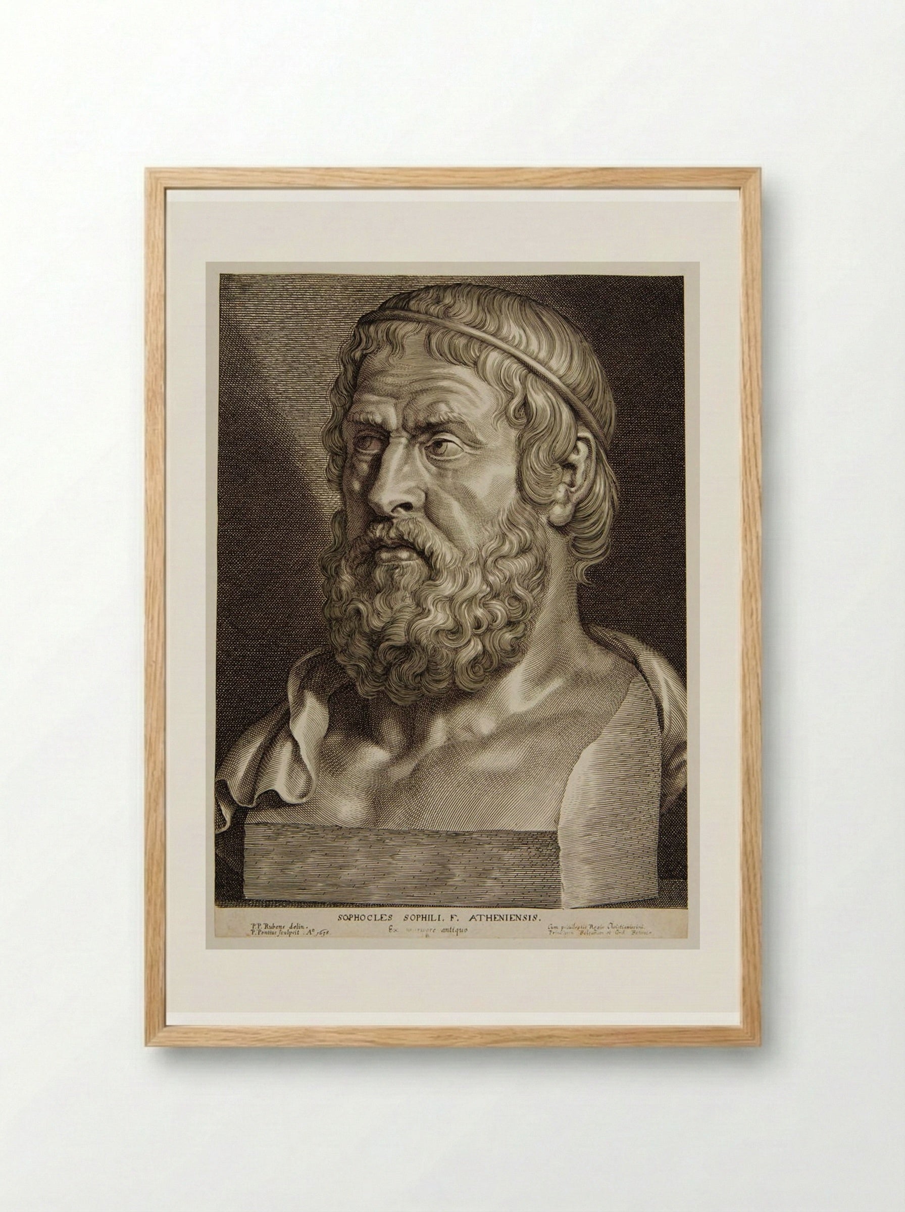 Sophocles - Paulus Pontius - Framed Print Wood