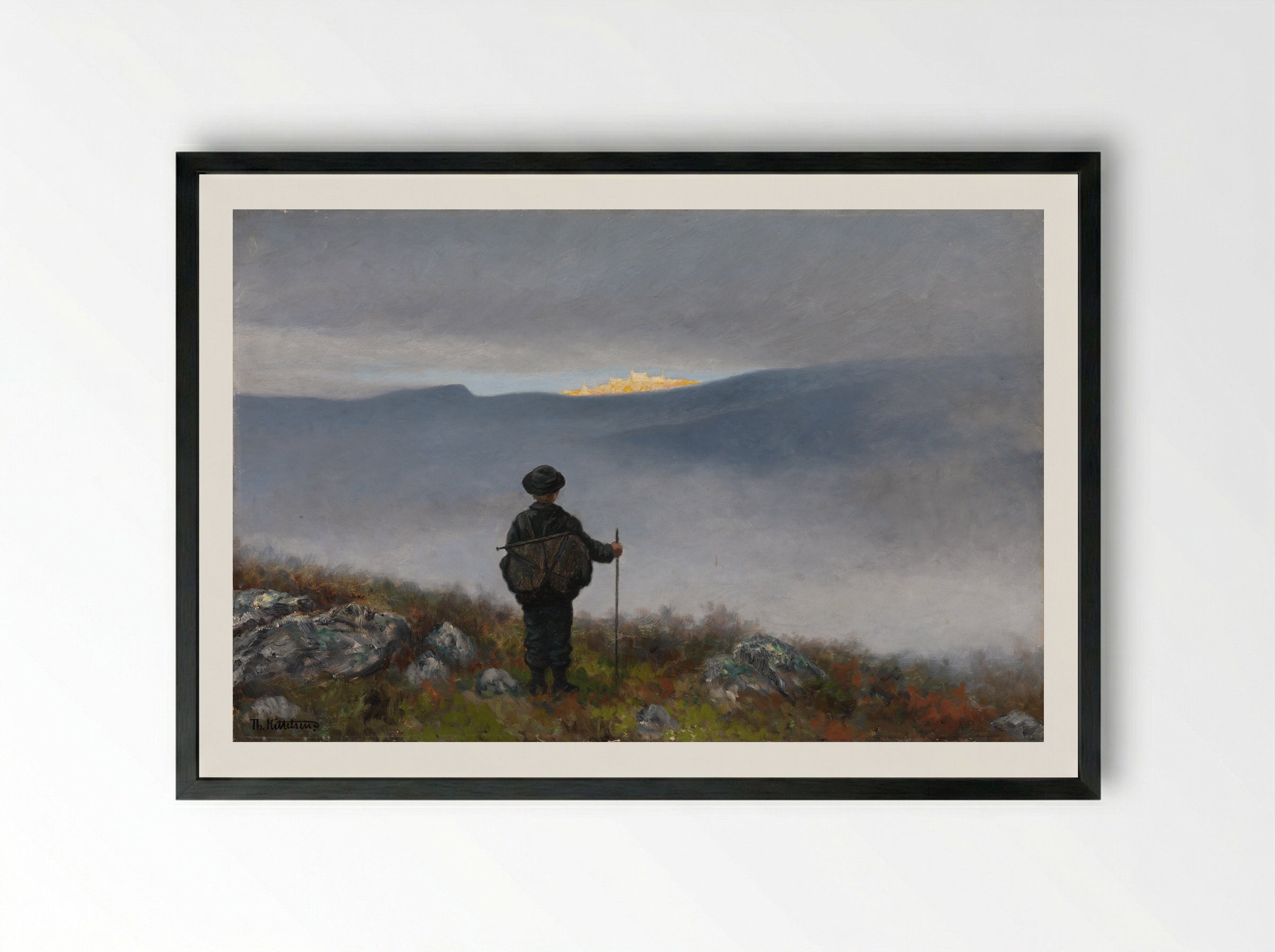 Soria Moria Slott - Theodor Severin Kittelsen - Framed Print Black