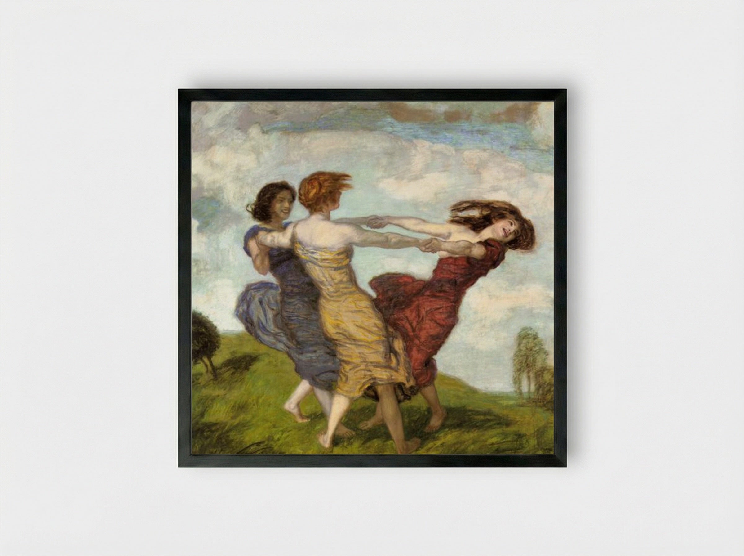 Sounds of Spring - Franz von Stuck - Framed Print Black
