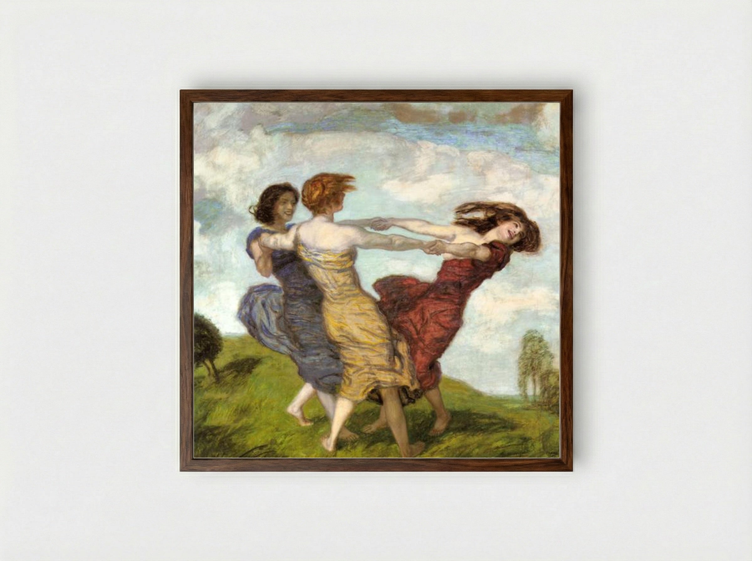 Sounds of Spring - Franz von Stuck - Framed Print Dark Wood