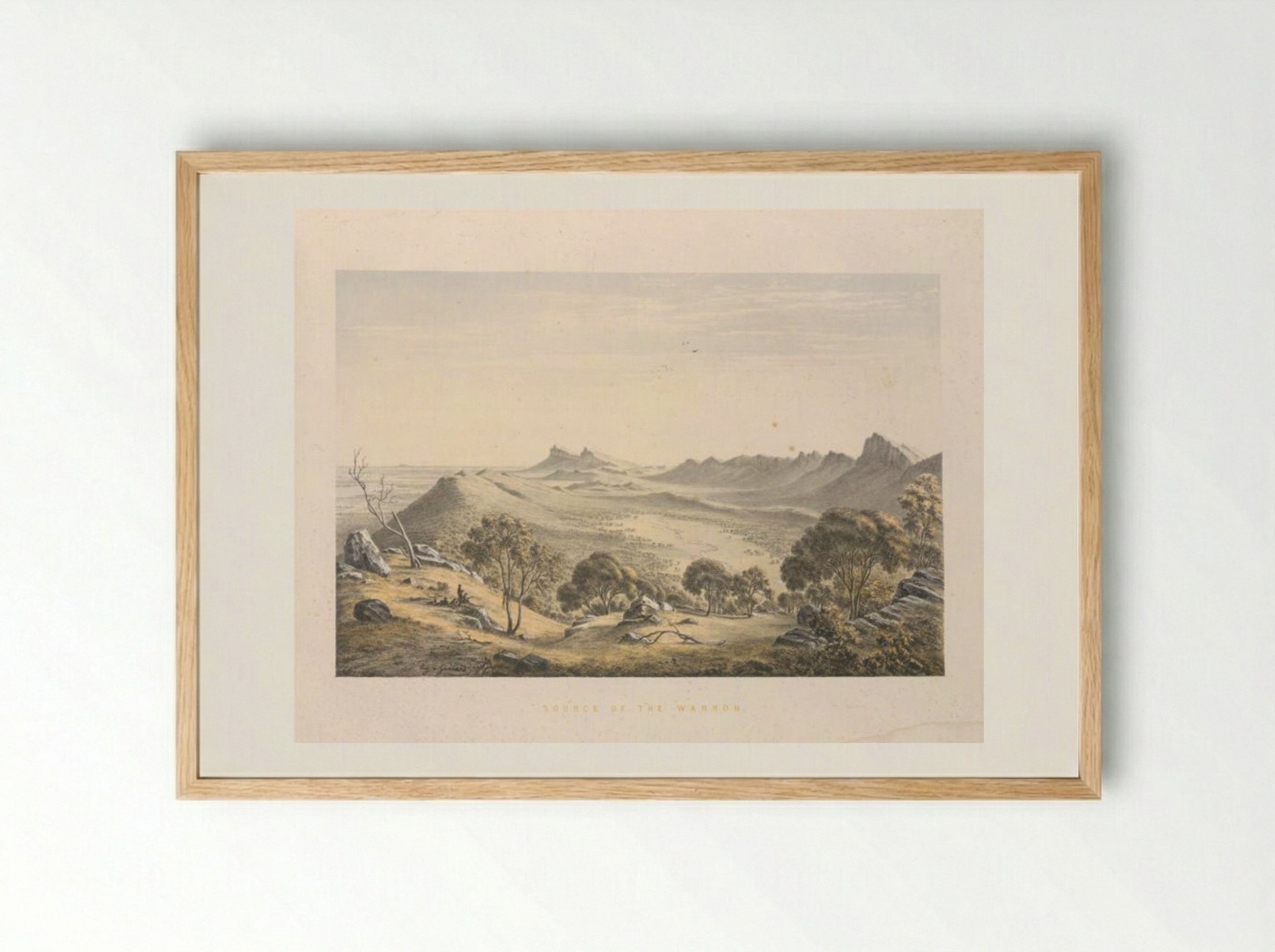 Source of the Wannon - Eugene von Guerard - Framed Print Wood