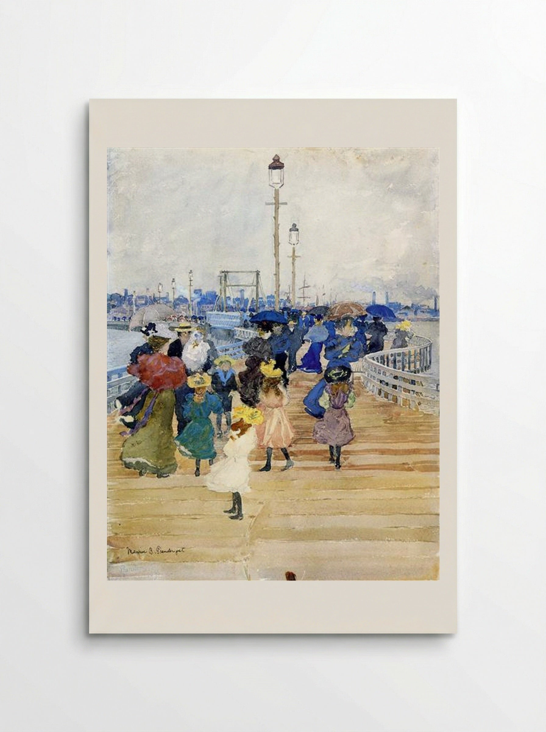 South Boston Pier (also known as Atlantic City Pier) - Maurice Prendergast - Poster