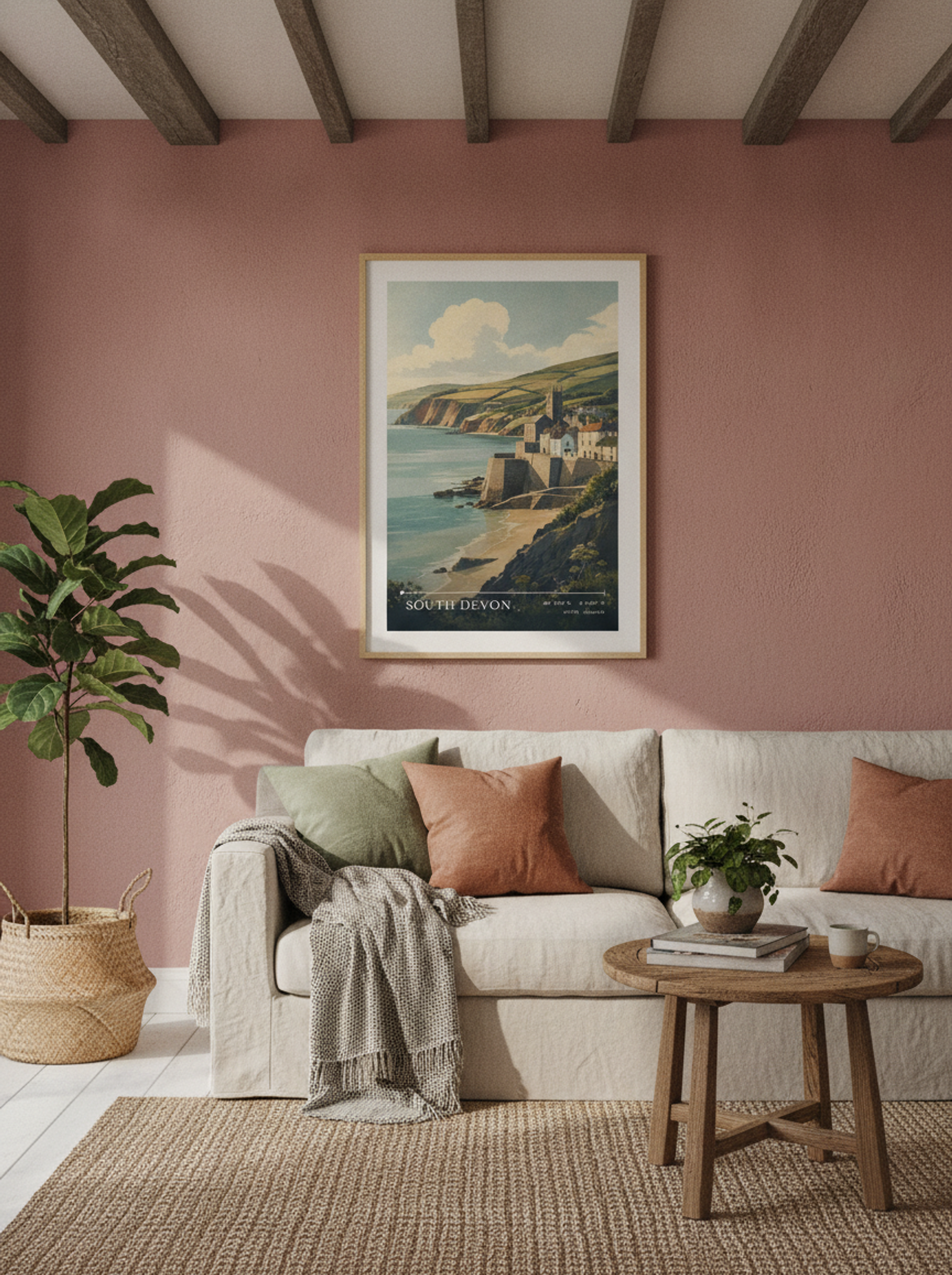 South Devon England Travel Poster - Lifestyle
