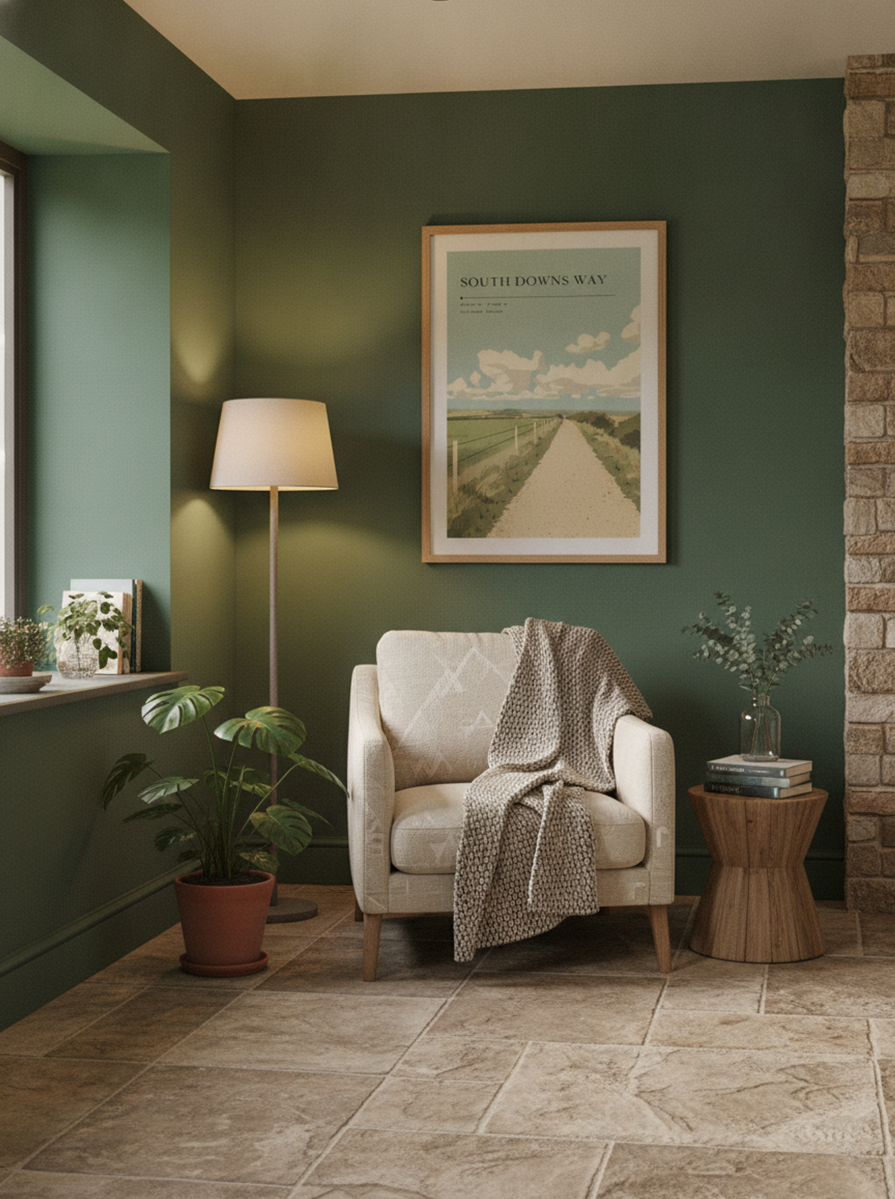 South Downs Way West Sussex England Travel Poster - Lifestyle