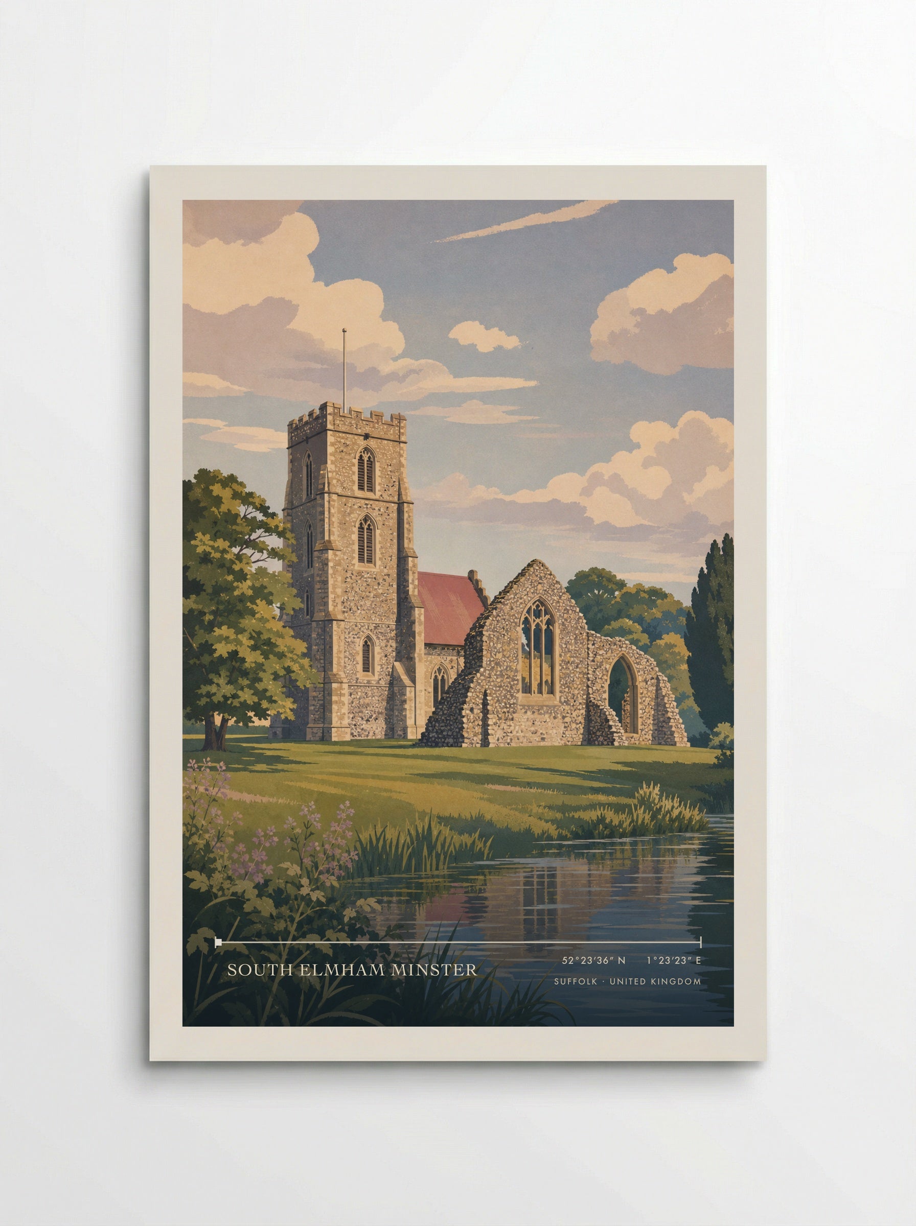 South Elmham Minster Suffolk United Kingdom Travel Poster - Poster