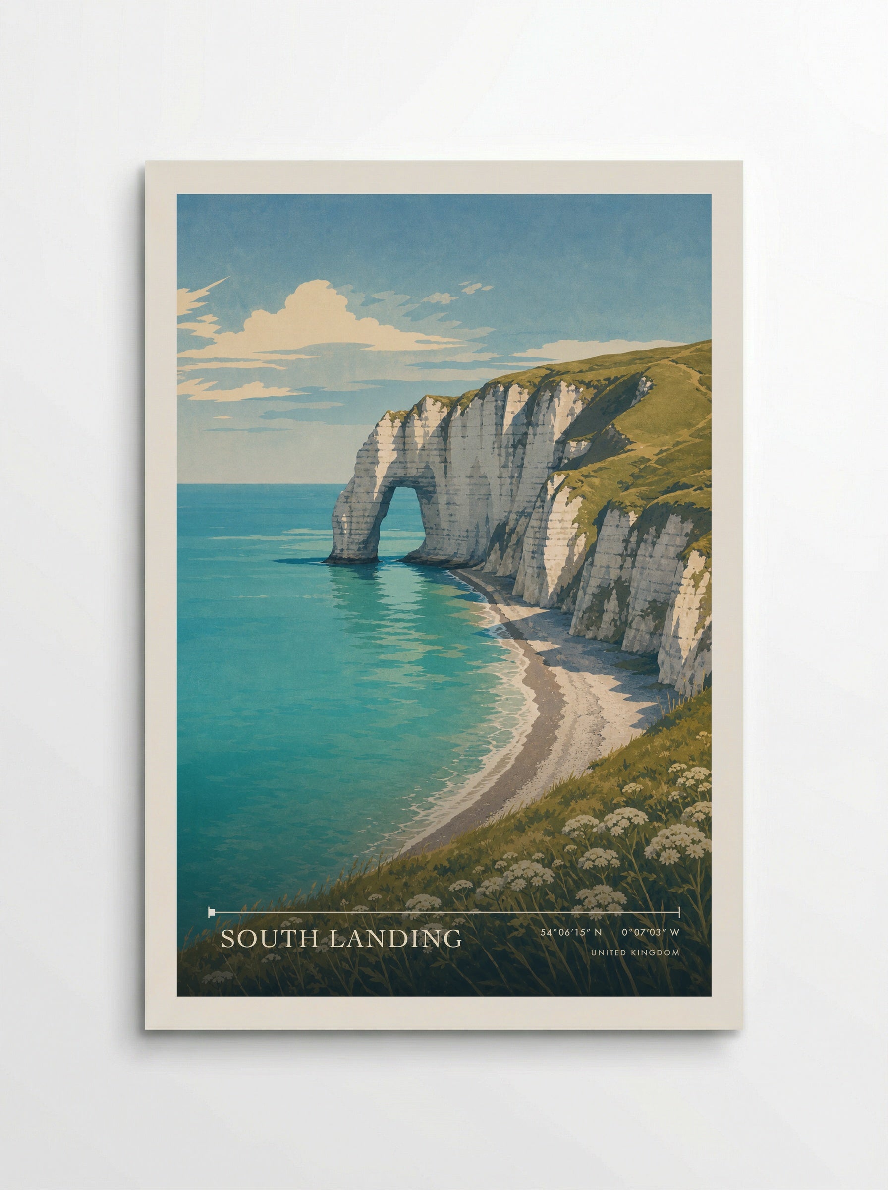 South Landing United Kingdom Travel Poster - Poster