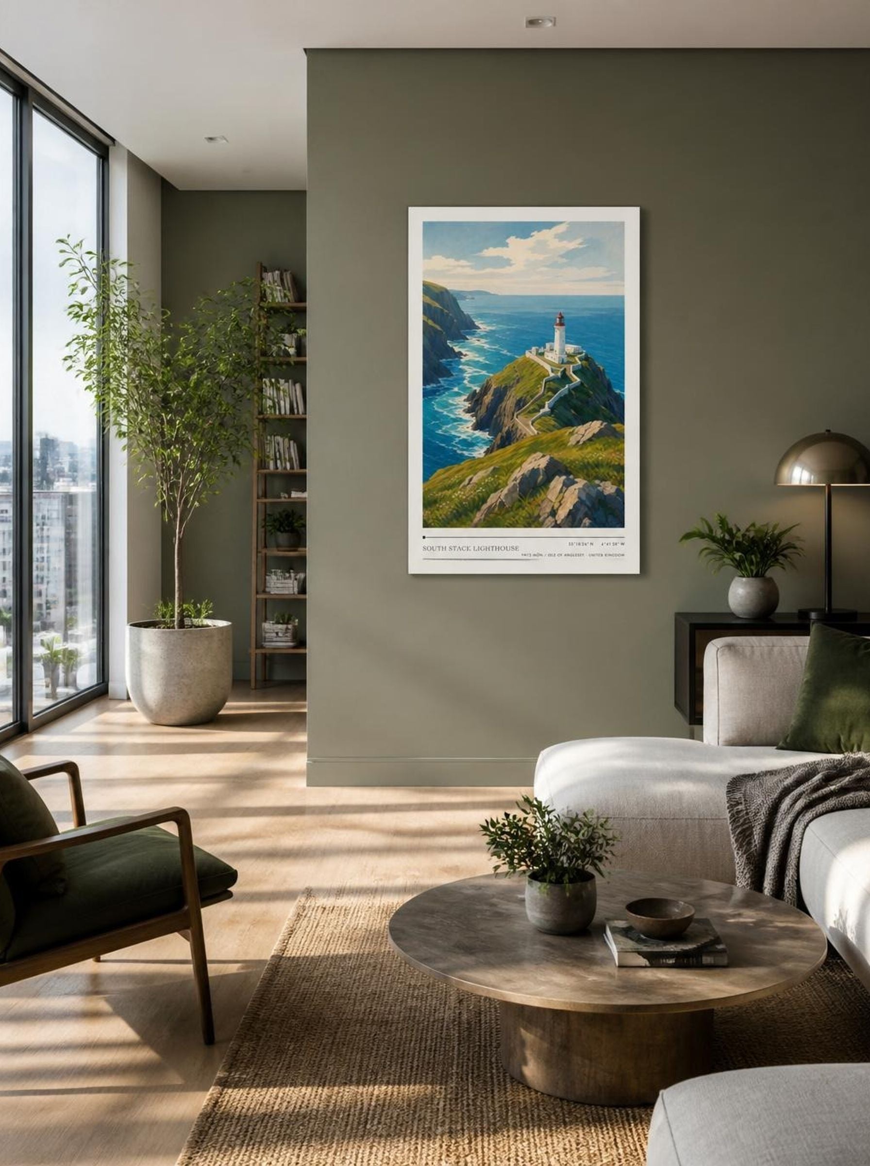 South Stack Lighthouse Ynys Môn / Isle of Anglesey United Kingdom Travel Poster - Lifestyle