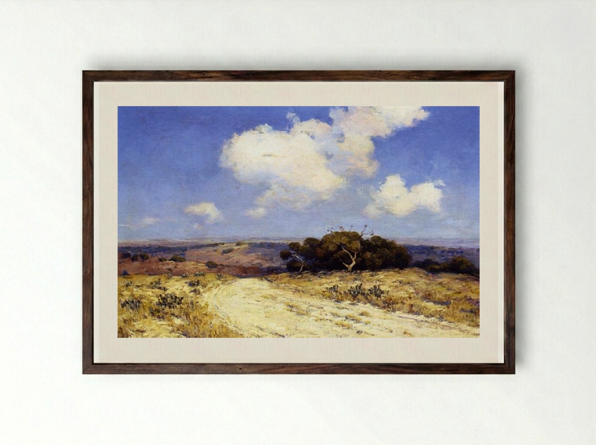 Southwest Texas - Robert Julian Onderdonk - Framed Print Dark Wood