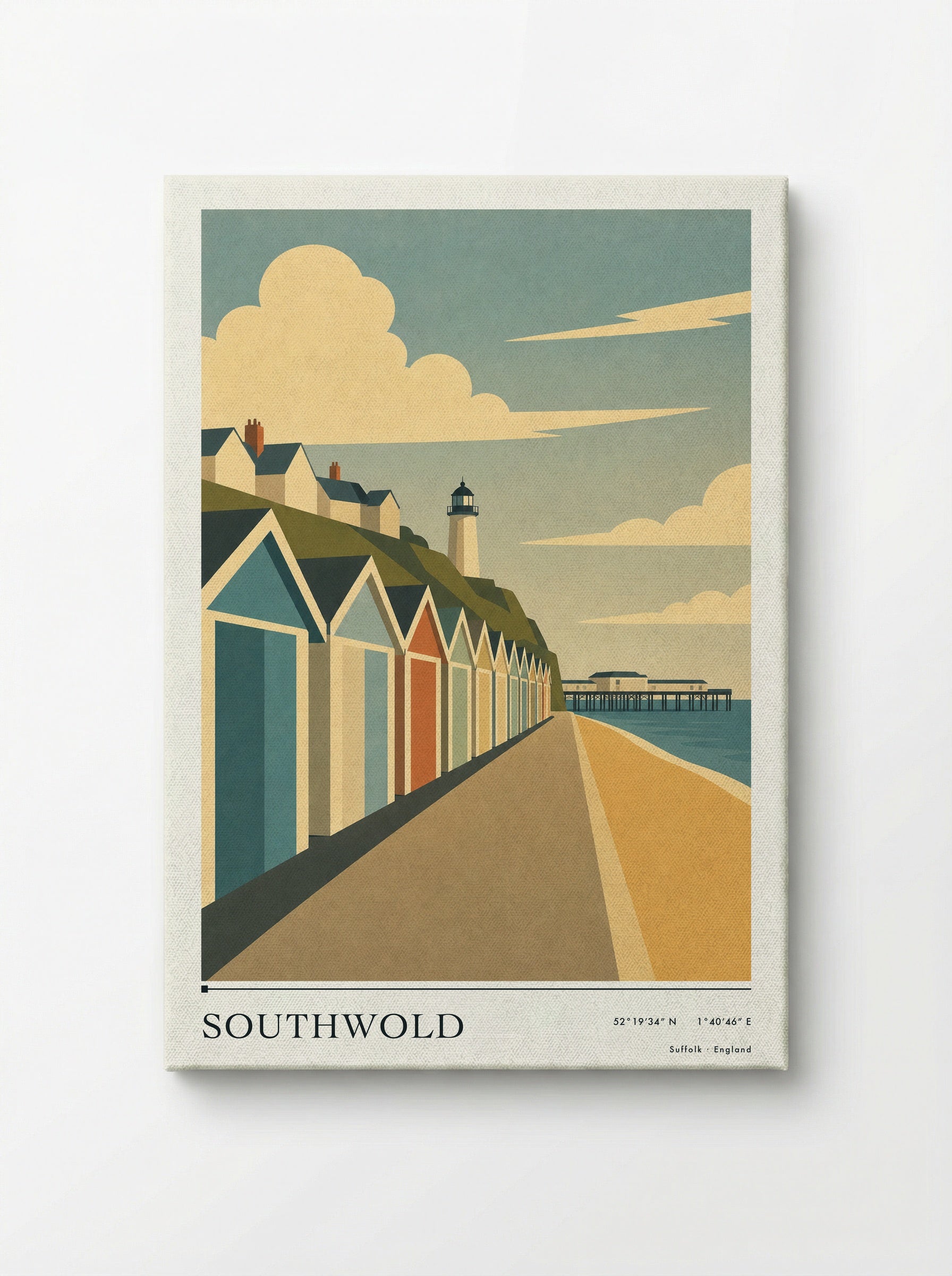 Southwold Suffolk Travel Poster - Canvas