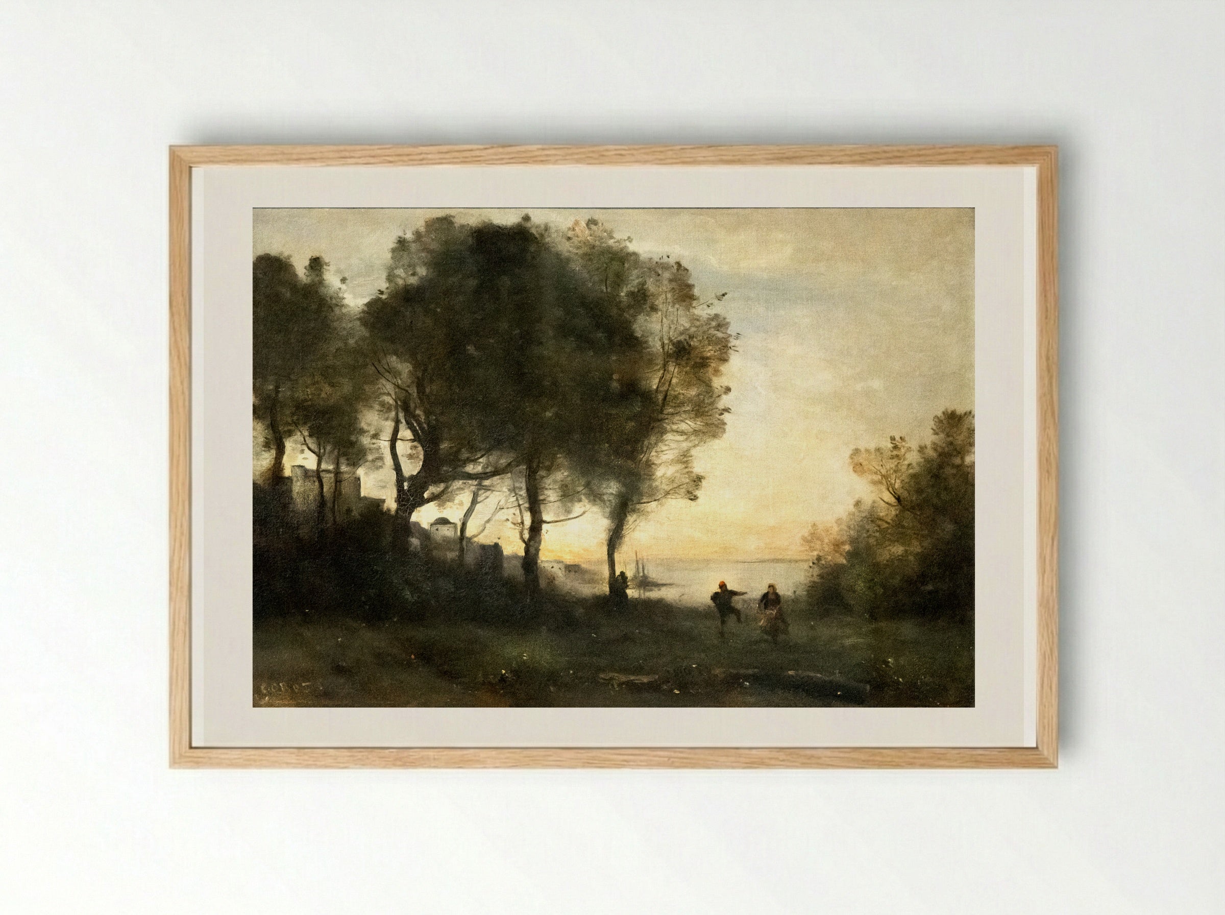 Souvenir d'Italie - Jean-Baptiste-Camille Corot - Framed Print Wood