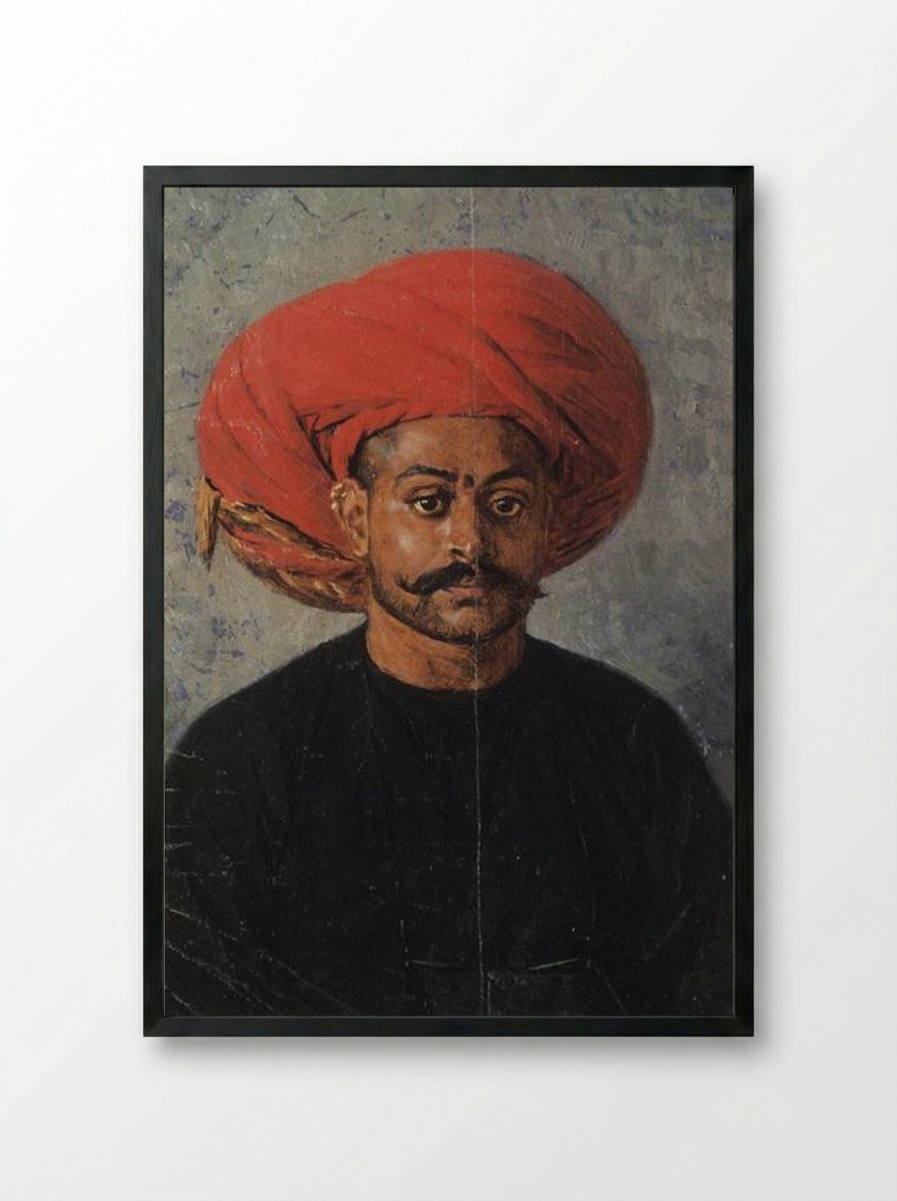 Sowar, the Messenger of the Government - Vasily Vereshchagin - Framed Print Black