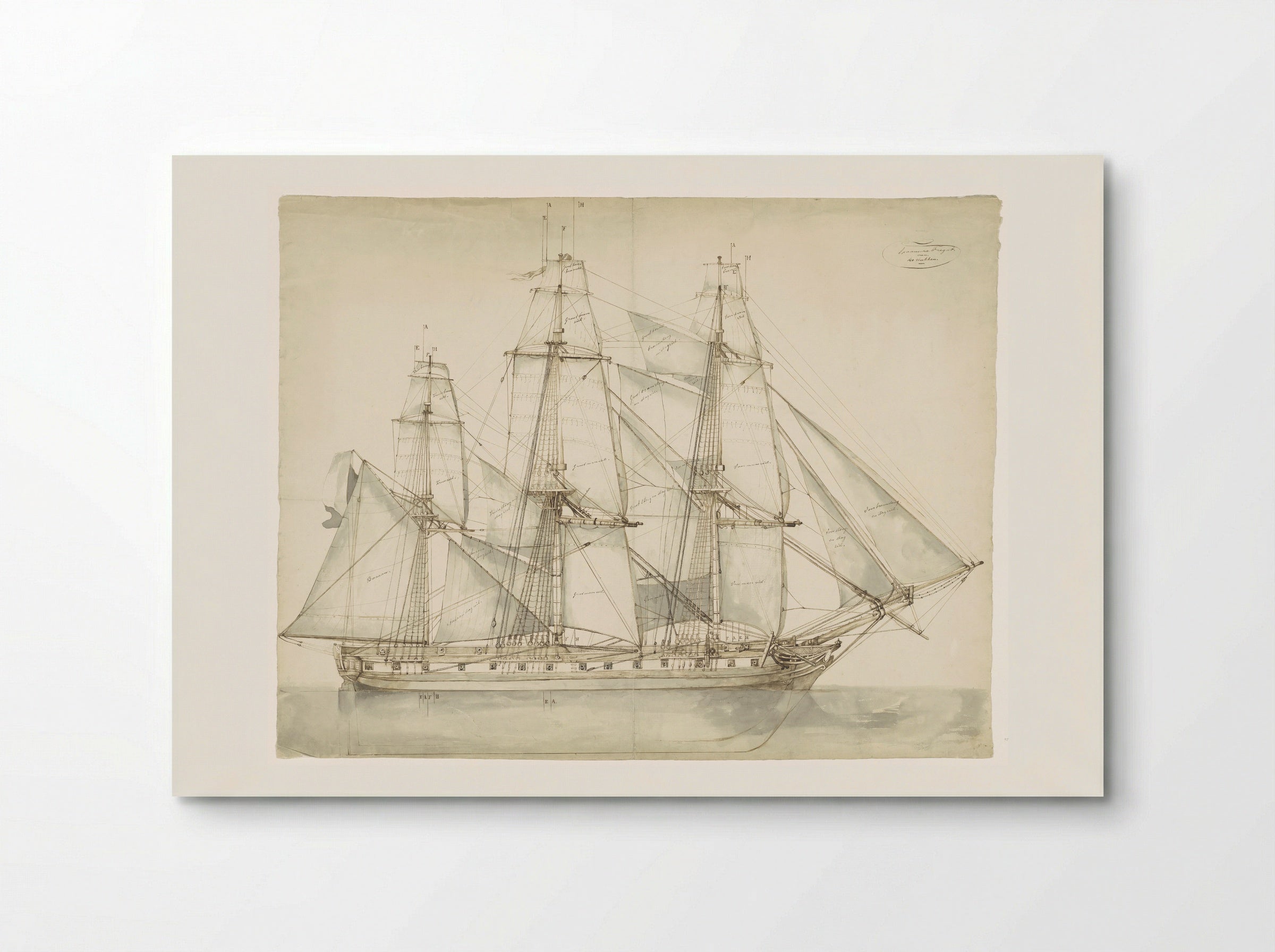 Spaans fregat - Willem Anthonie van Deventer - Poster
