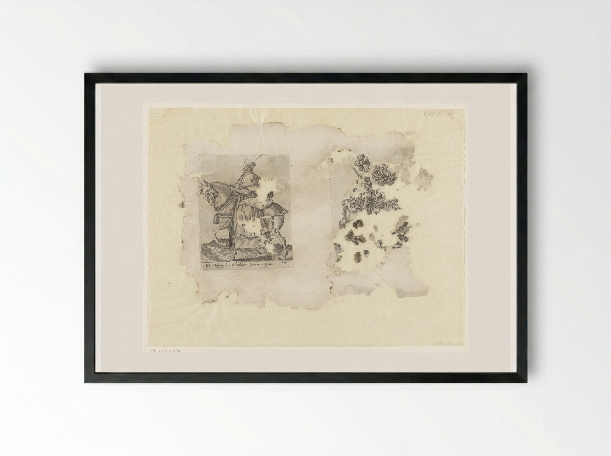 Spaanse raadsheer en ruiter - Abraham de Bruyn - Framed Print Black