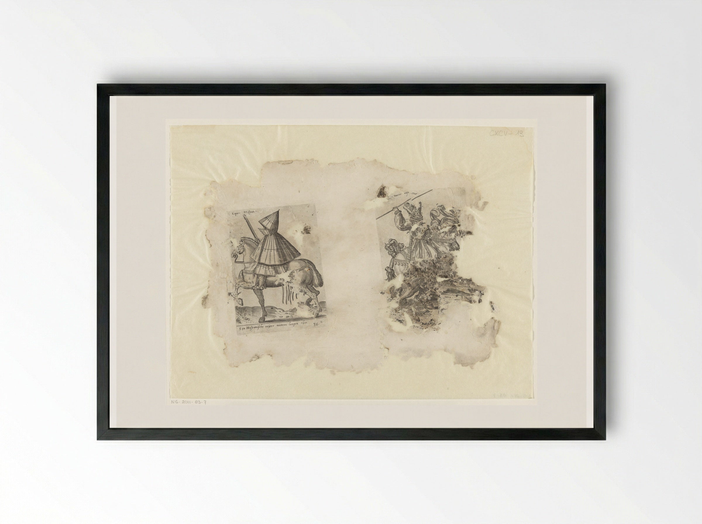 Spaanse ruiter en picador - Abraham de Bruyn - Framed Print Black