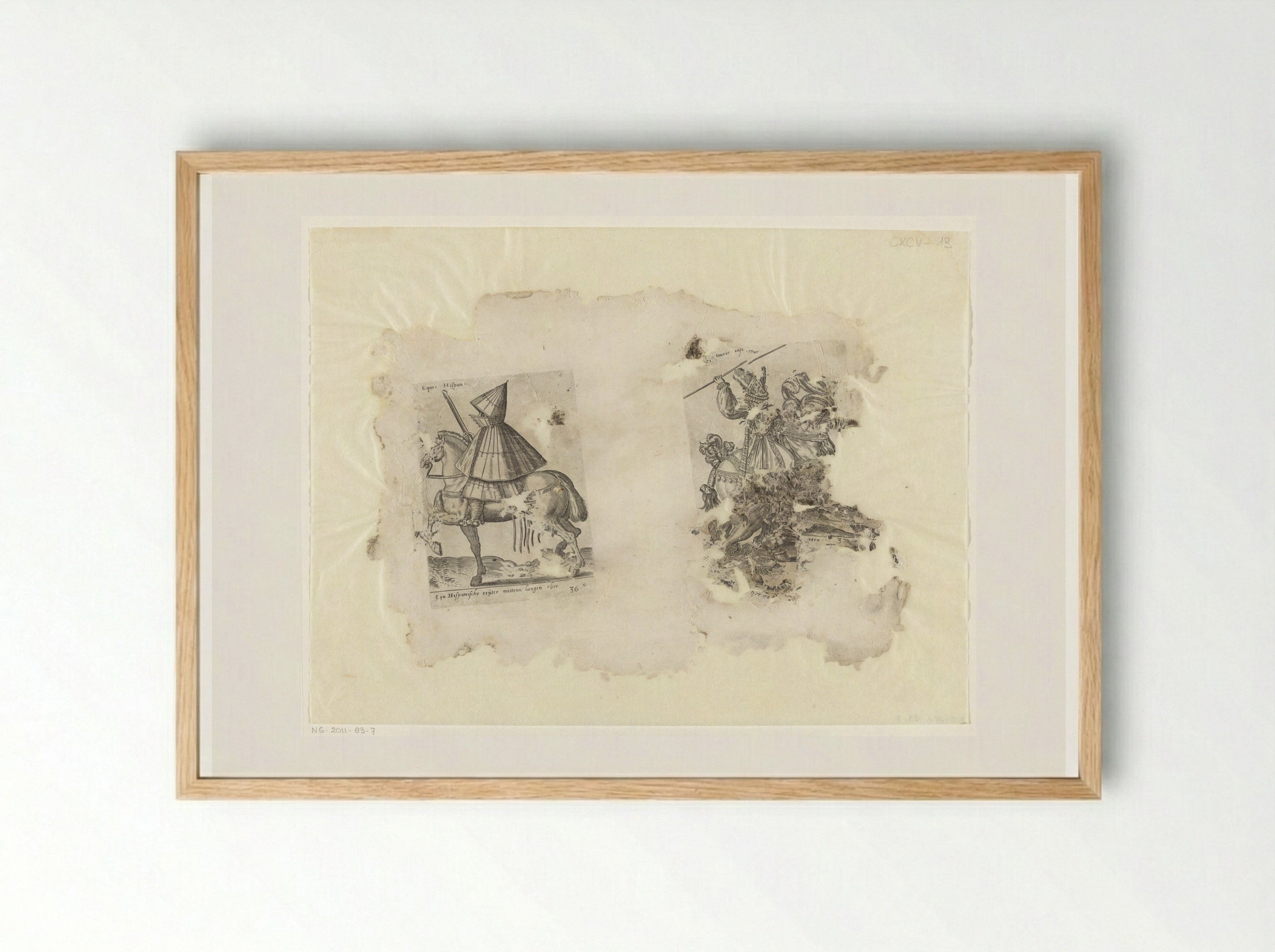 Spaanse ruiter en picador - Abraham de Bruyn - Framed Print Wood