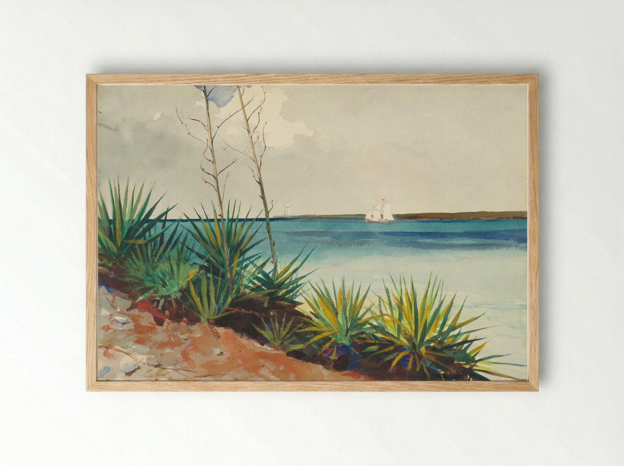 Spanish Bayonets - Winslow Homer - Framed Print Wood