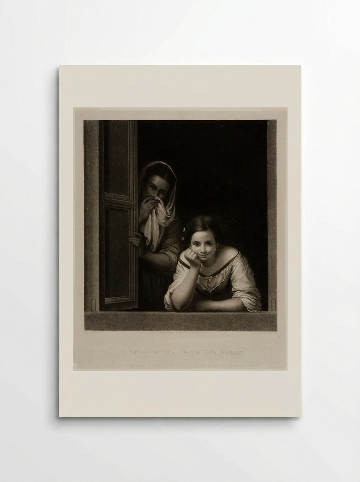 Spanish Girl with Her Nurse - John Bromley - Poster