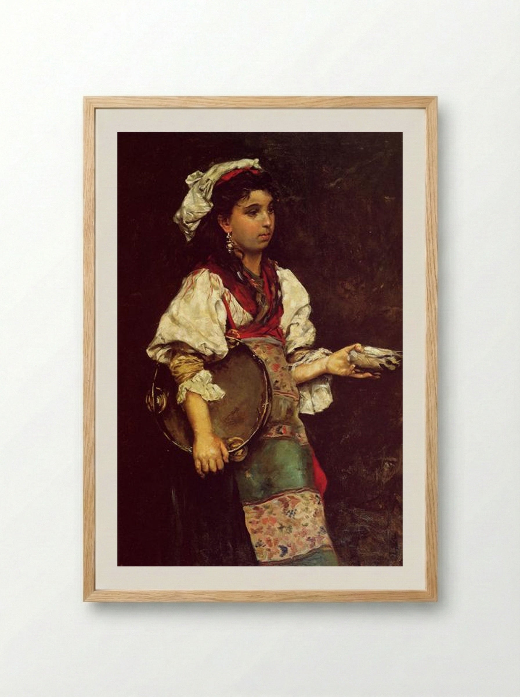 Spanish Girl - Julius LeBlanc Stewart - Framed Print Wood