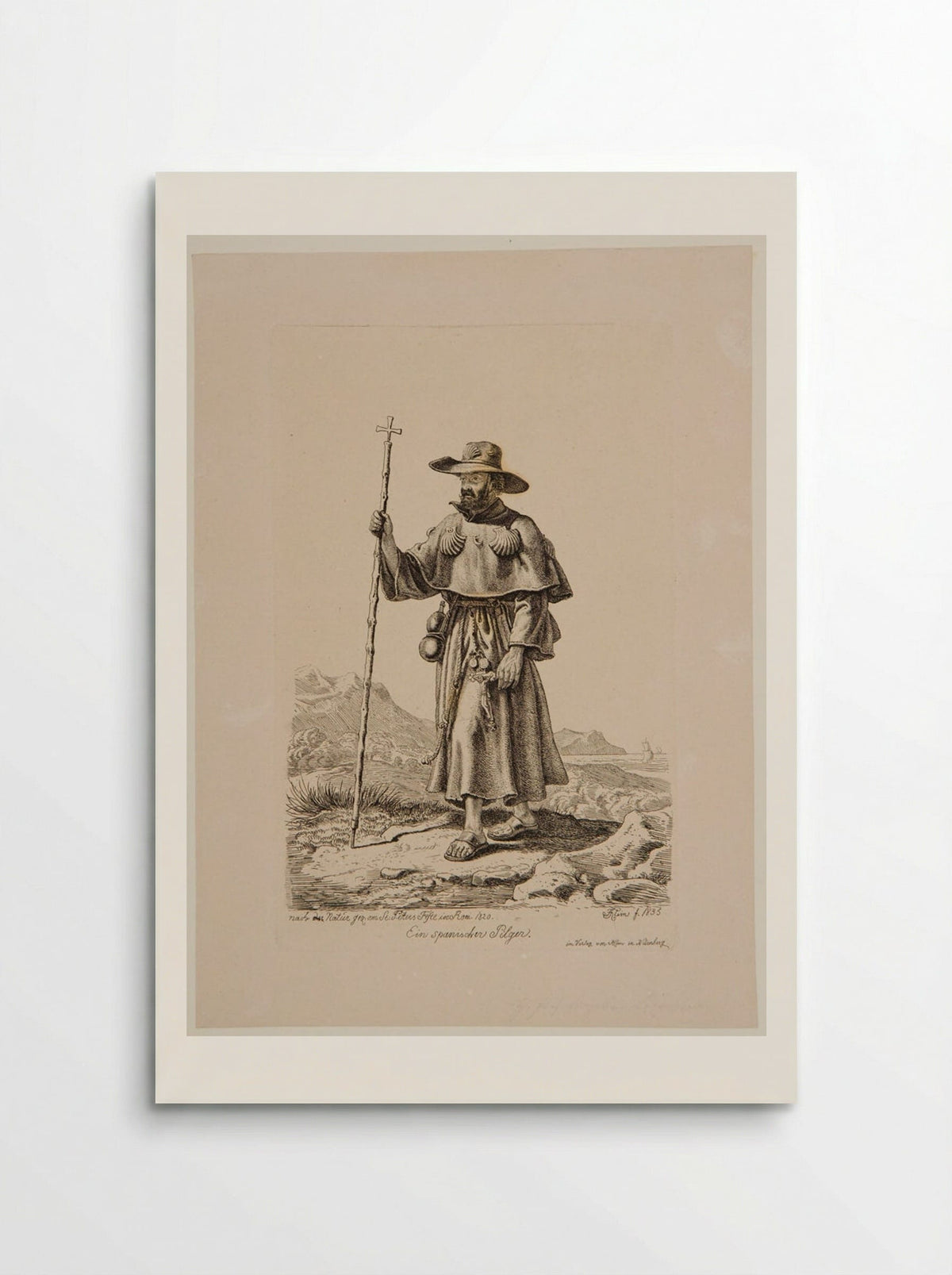 Spanish Pilgrim at Saint Peter's Festival in Rome - Johann Adam Klein - Poster