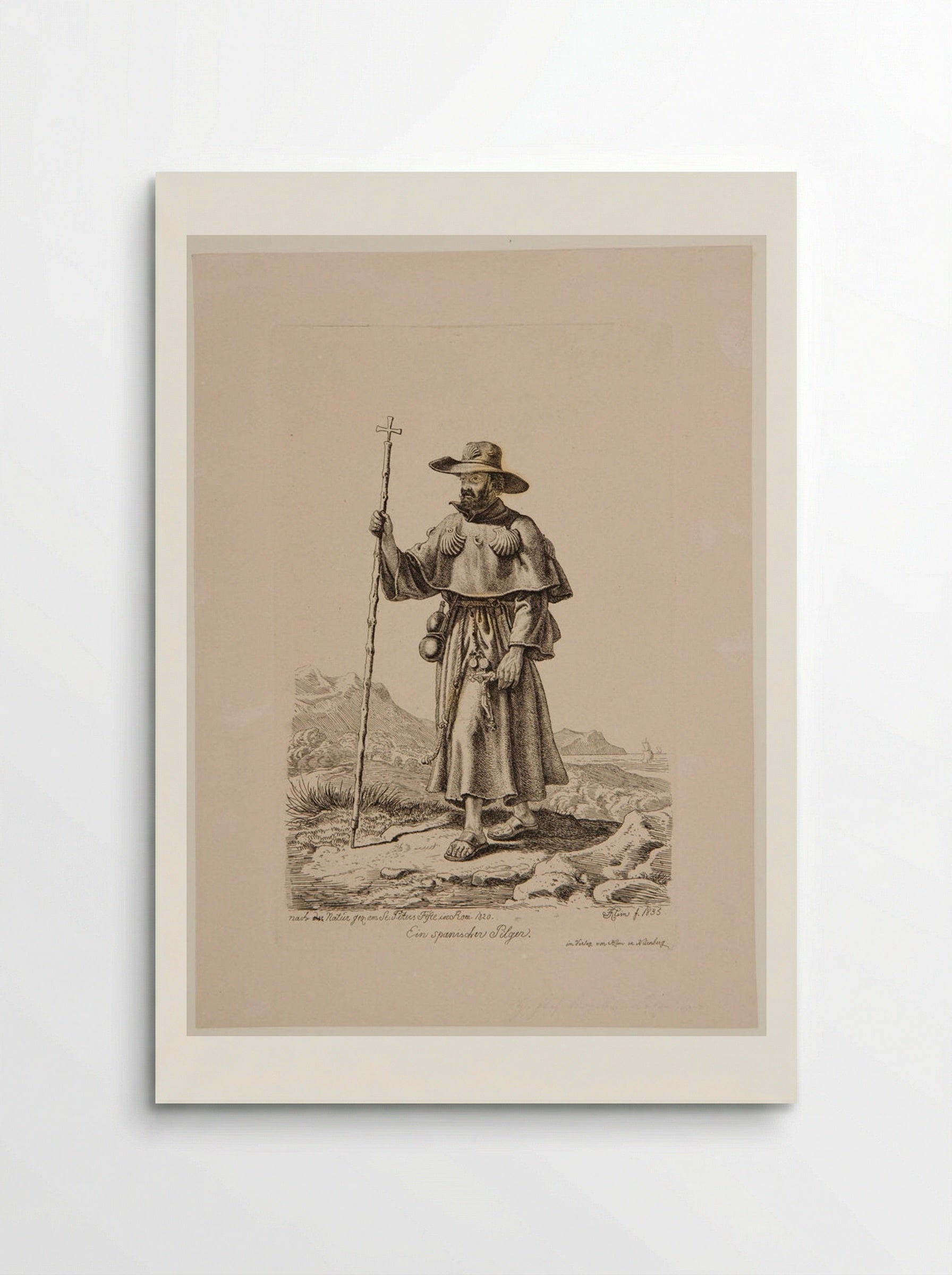 Spanish Pilgrim at Saint Peter's Festival in Rome - Johann Adam Klein - Poster