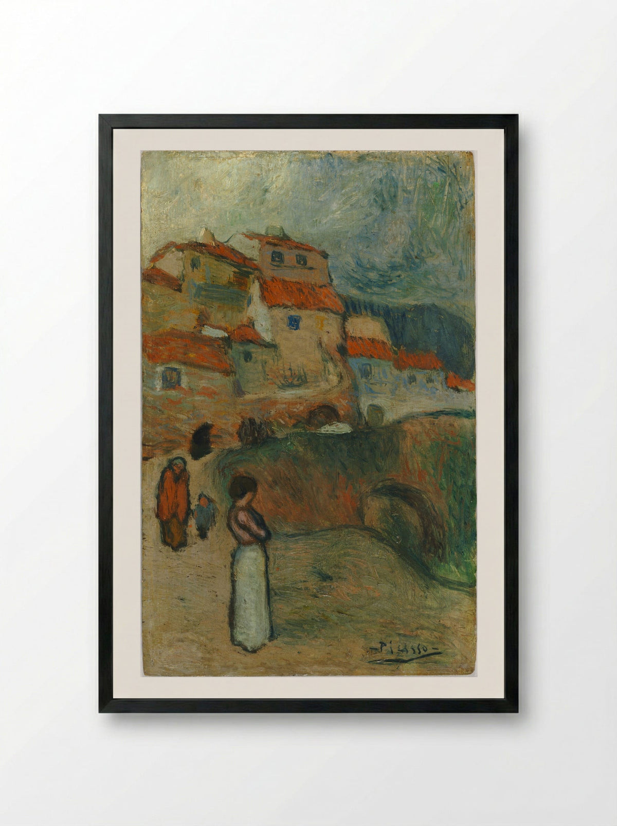 Spanish Village - Pablo Picasso - Framed Print Black