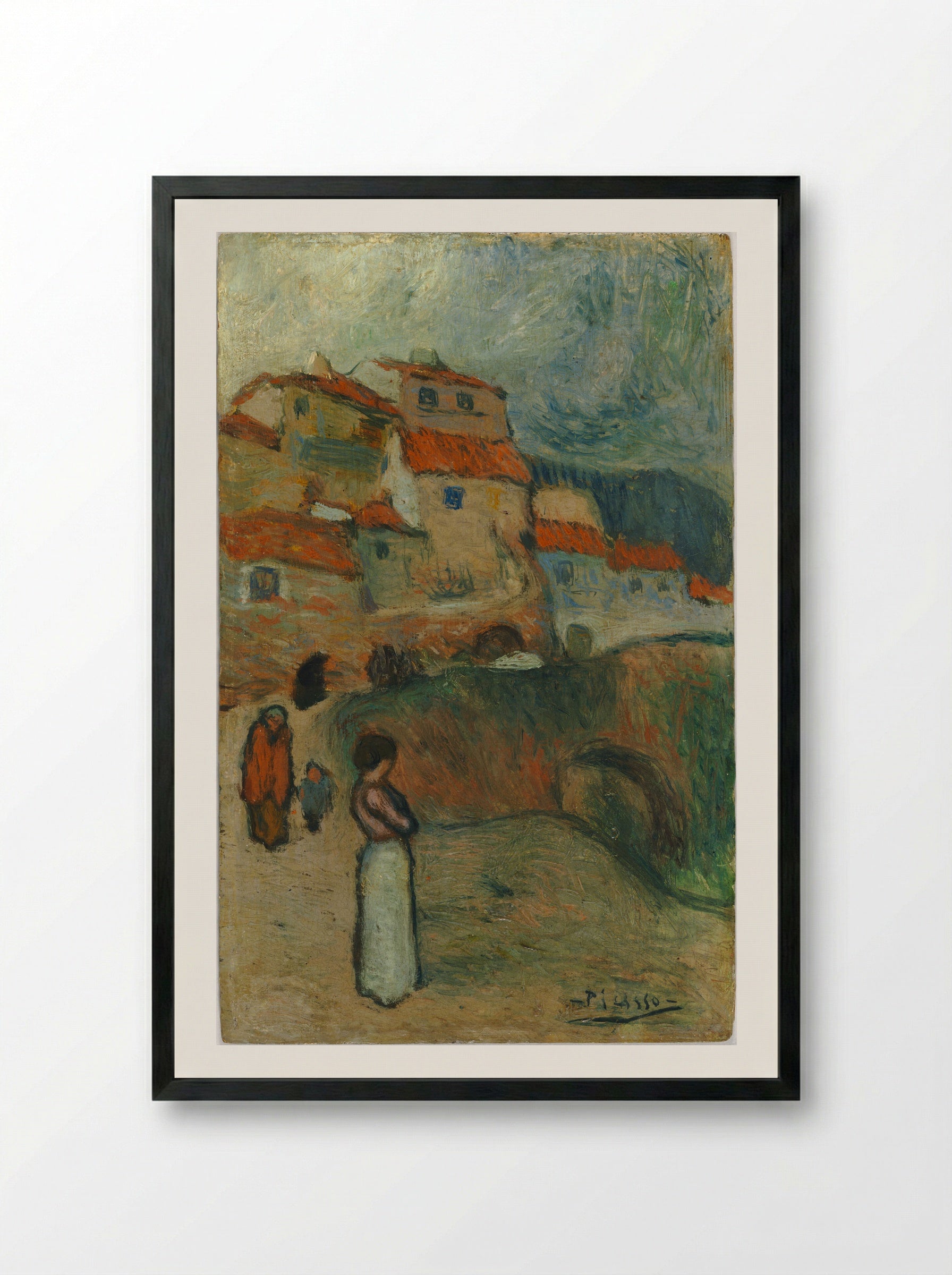 Spanish Village - Pablo Picasso - Framed Print Black