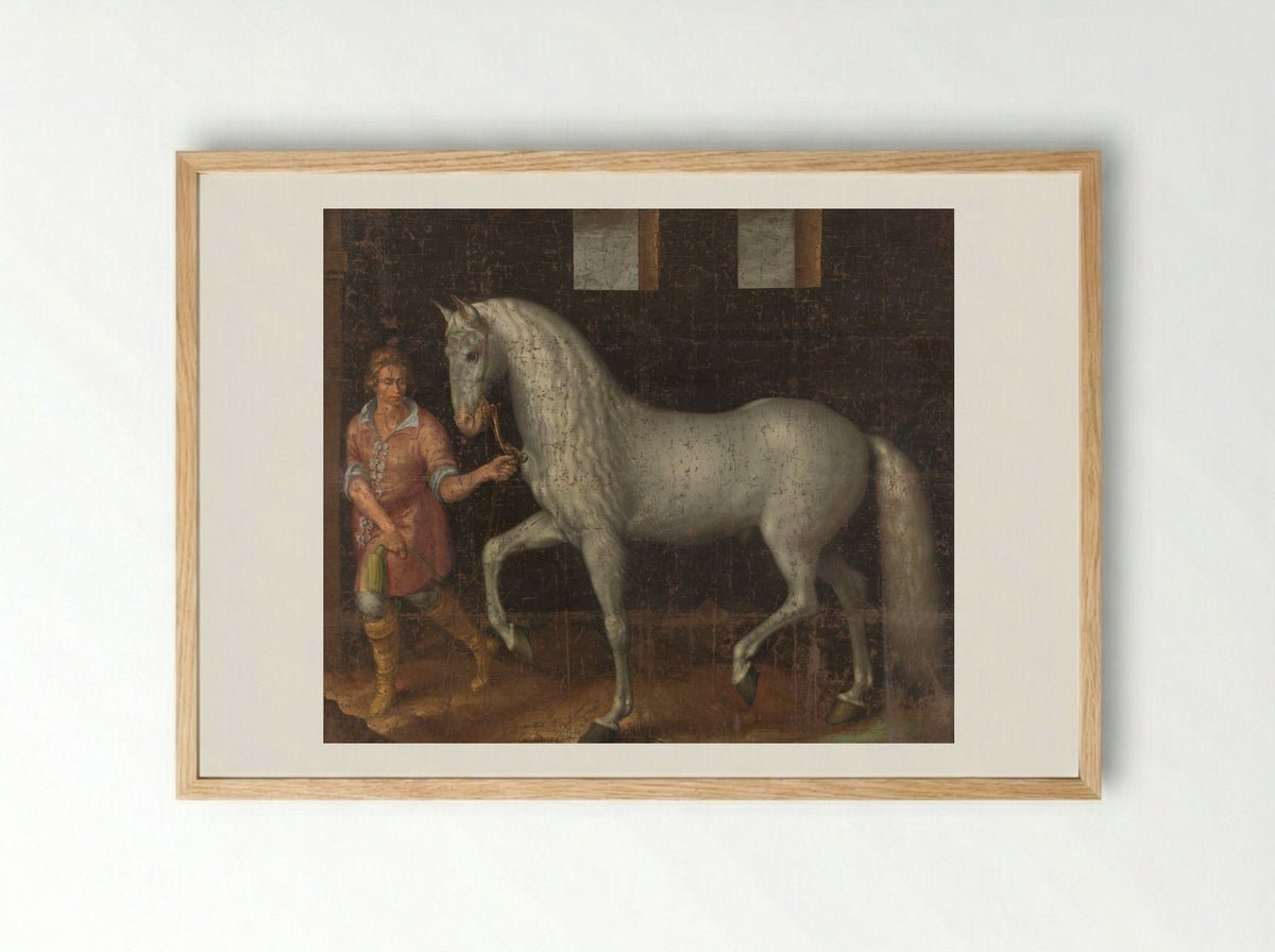 Spanish Warhorse - Jacques de Gheyn II - Framed Print Wood