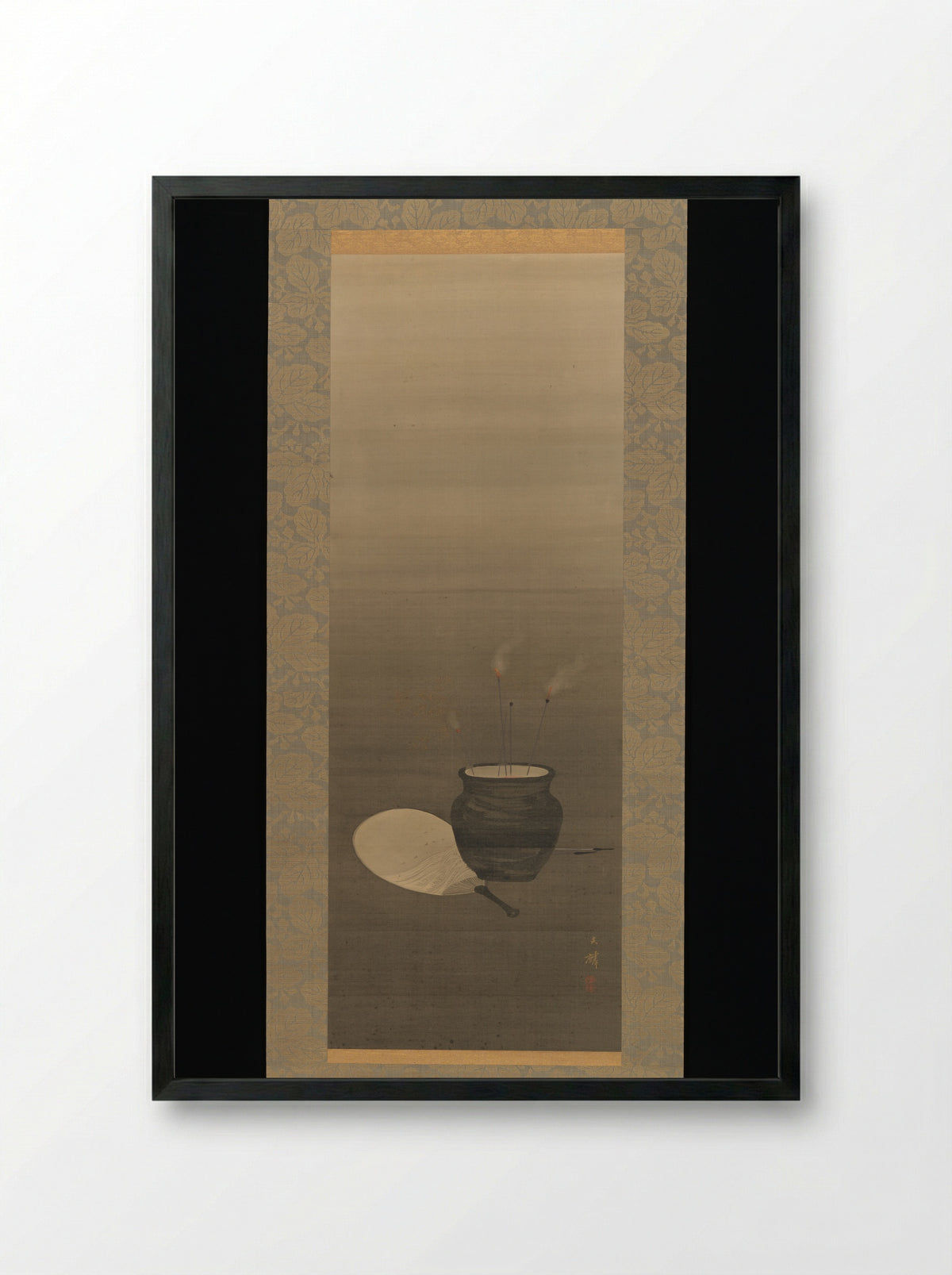 Sparklers on Summer Evening - Shiokawa Bunrin - Framed Print Black