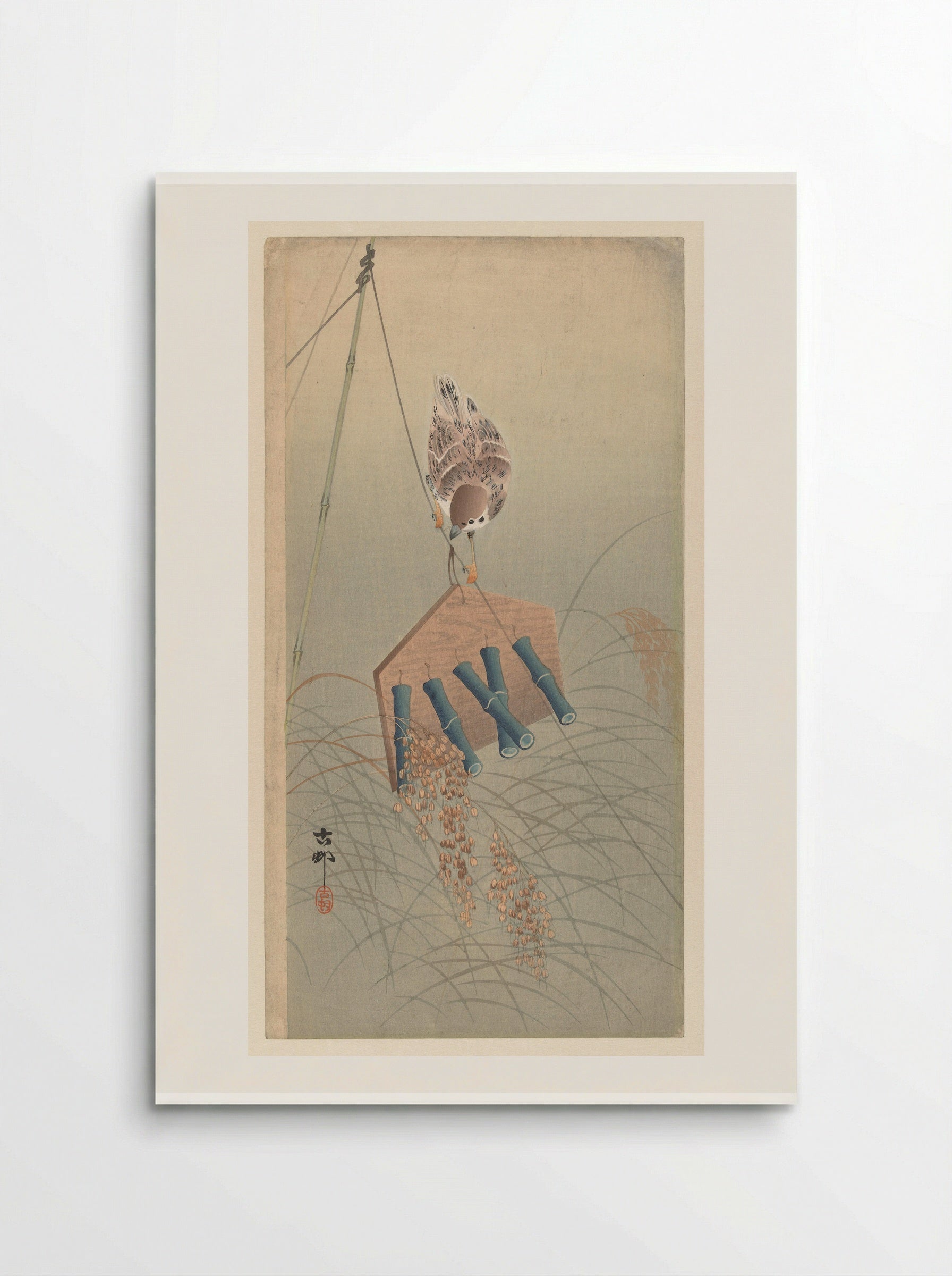 Sparrow on a Scarecrow - Matsuki Heikichi - Poster