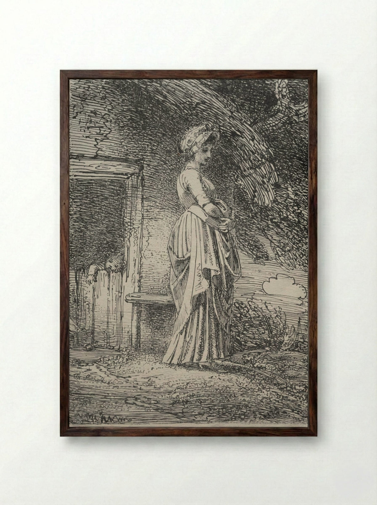 Specimens of Polyautography: The Lost Apple - Thomas Stothard - Framed Print Dark Wood