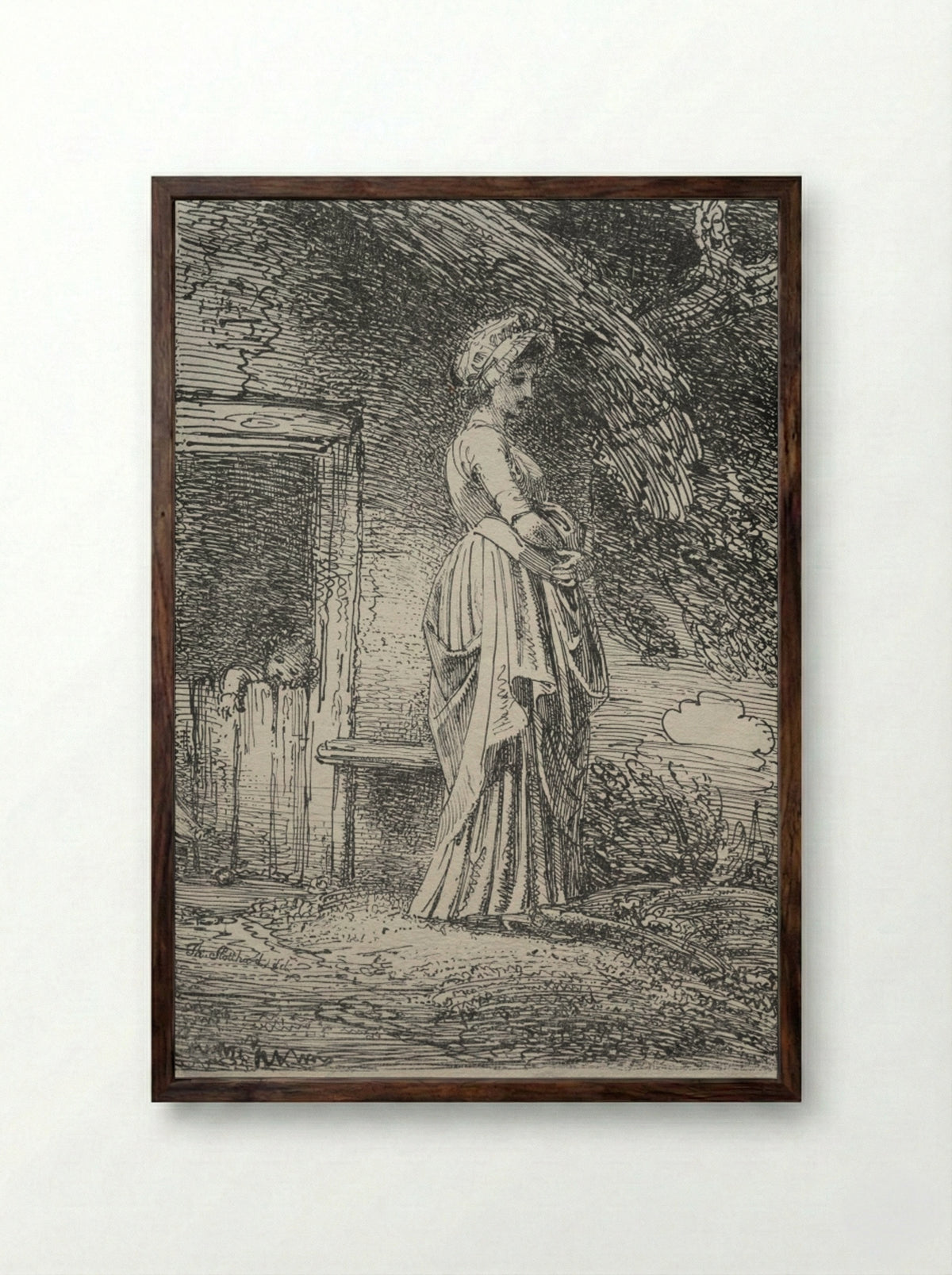 Specimens of Polyautography: The Lost Apple - Thomas Stothard - Framed Print Dark Wood