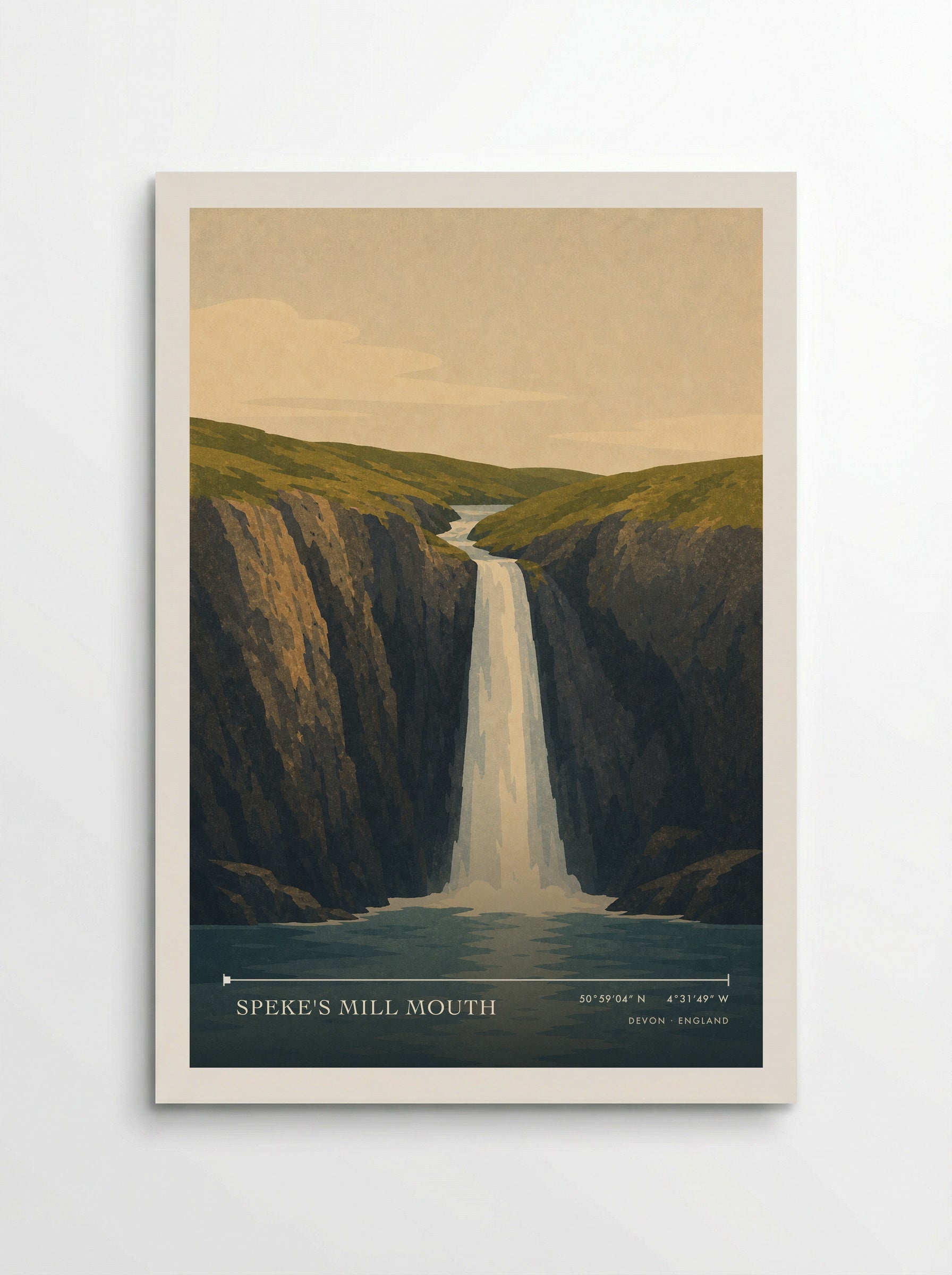 Speke's Mill Mouth Devon England Travel Poster - Poster
