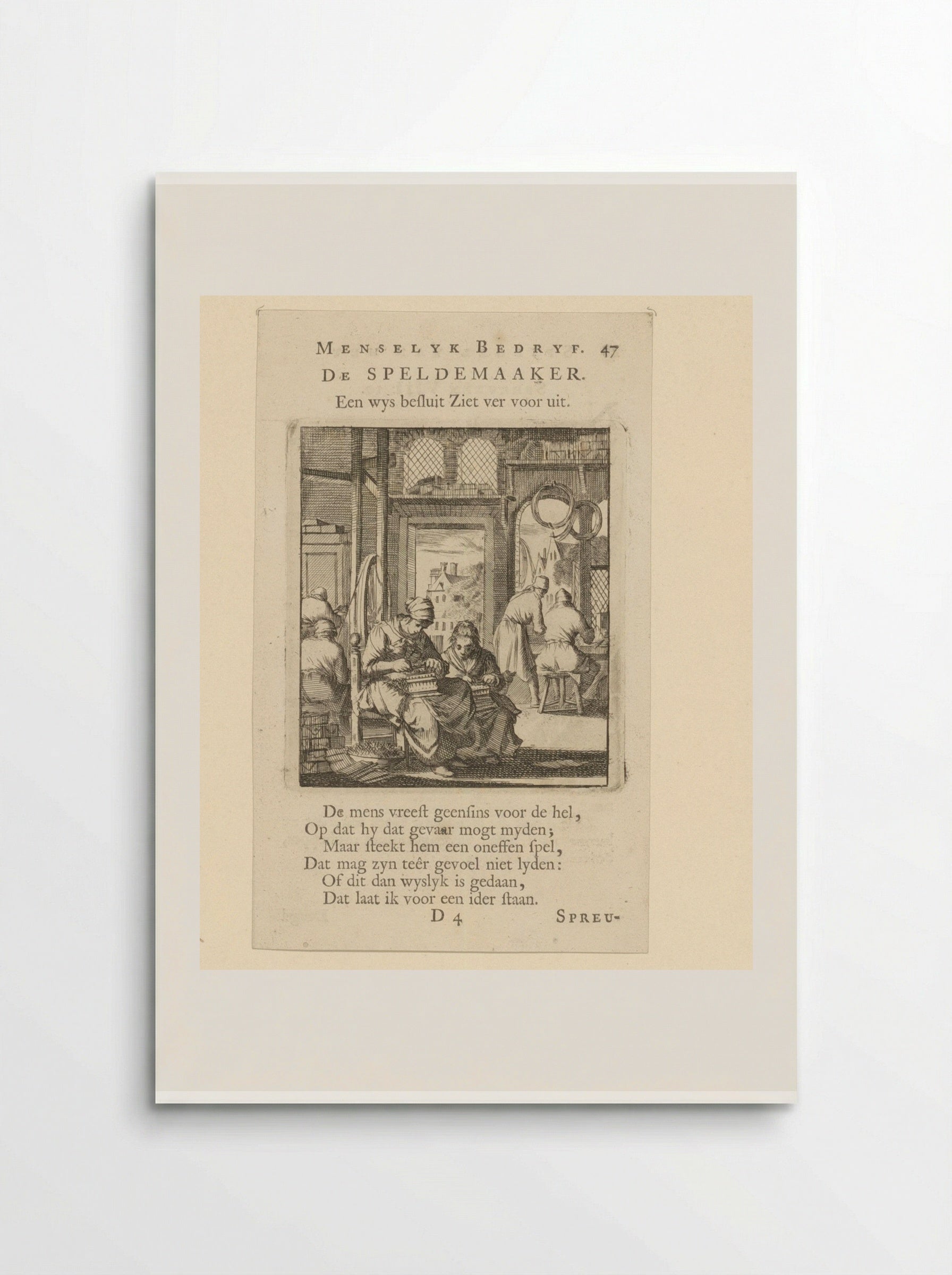 Speldenmaaksters (The Pin Makers) - Cornelis van der Sys - Poster