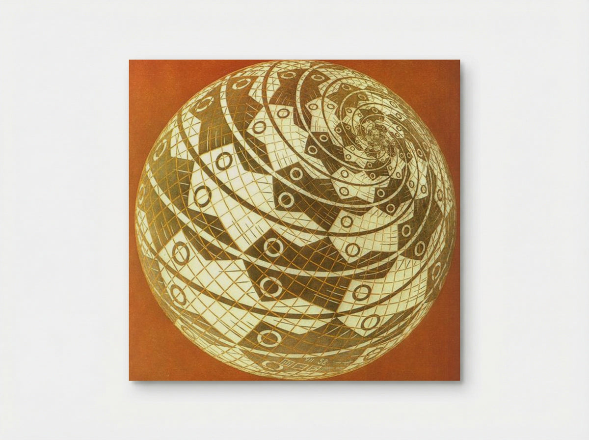 Sphere Surface with Fishes - M.C. Escher - Poster