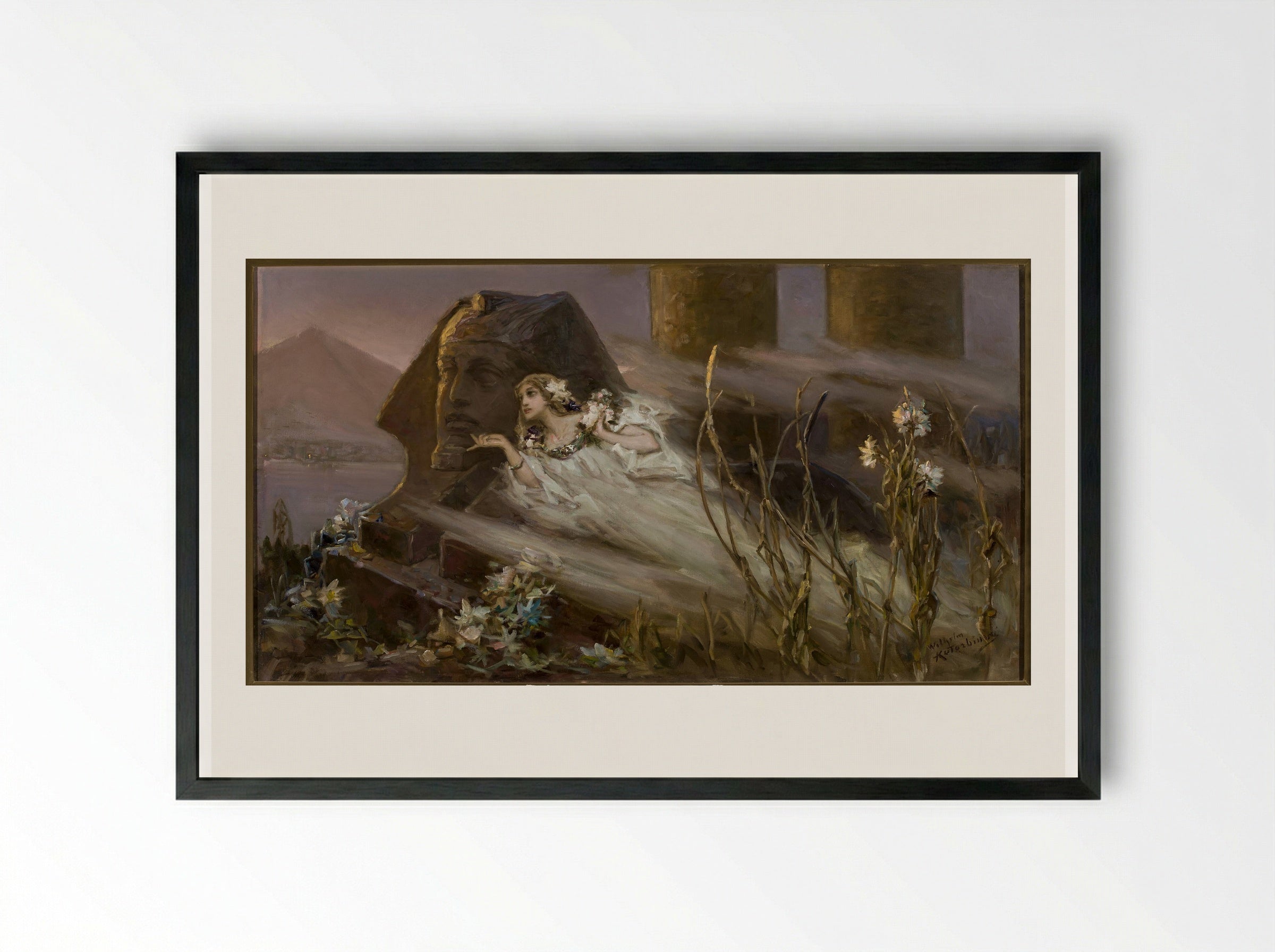 Sphinx - Wilhelm Kotarbinski - Framed Print Black
