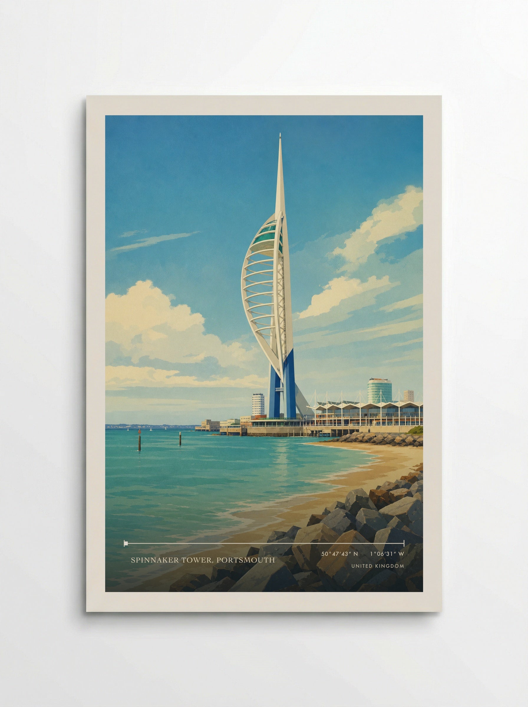 Spinnaker Tower, Portsmouth United Kingdom Travel Poster - Poster