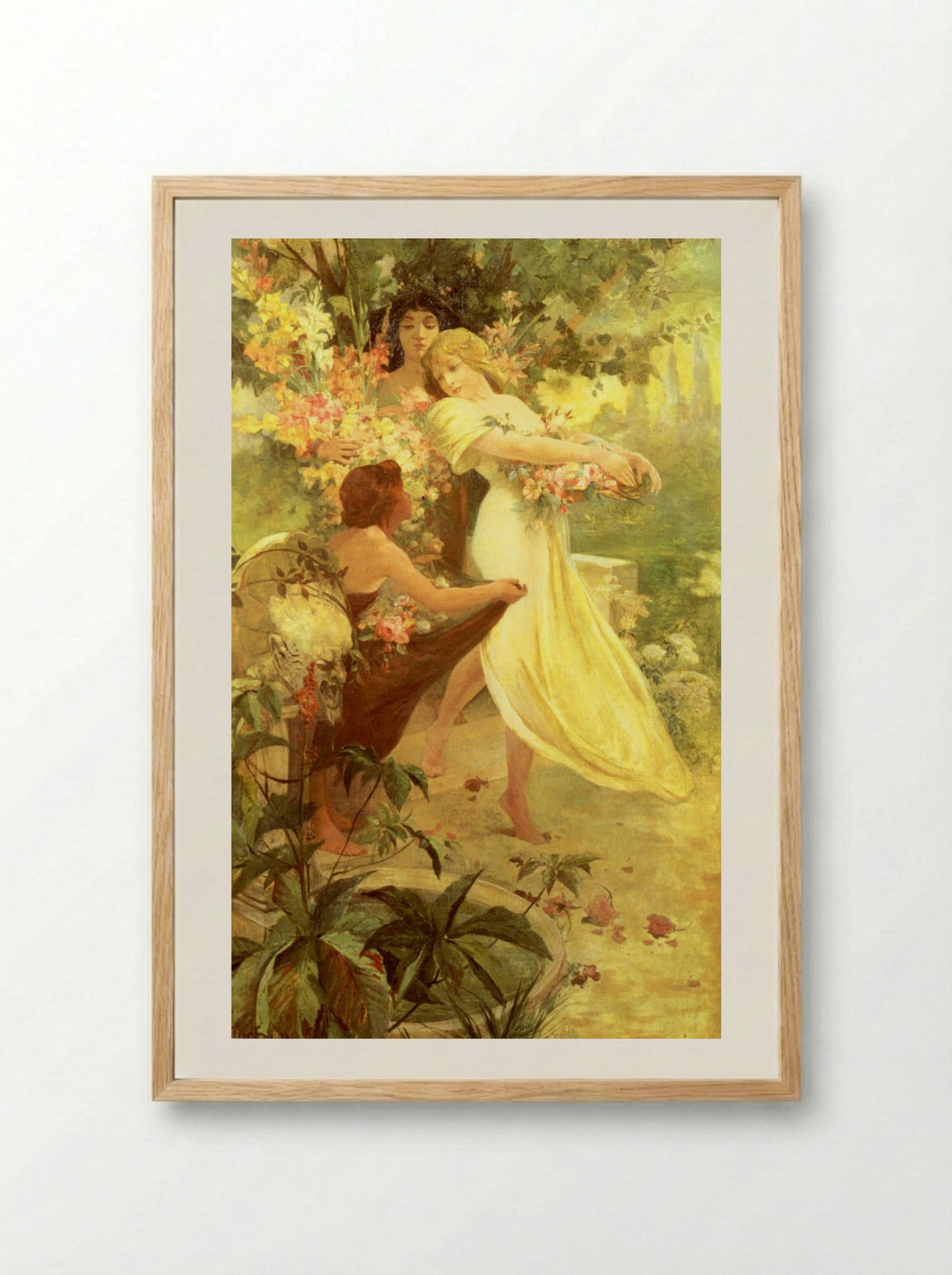 Spirit of Spring - Alphonse Mucha - Framed Print Wood