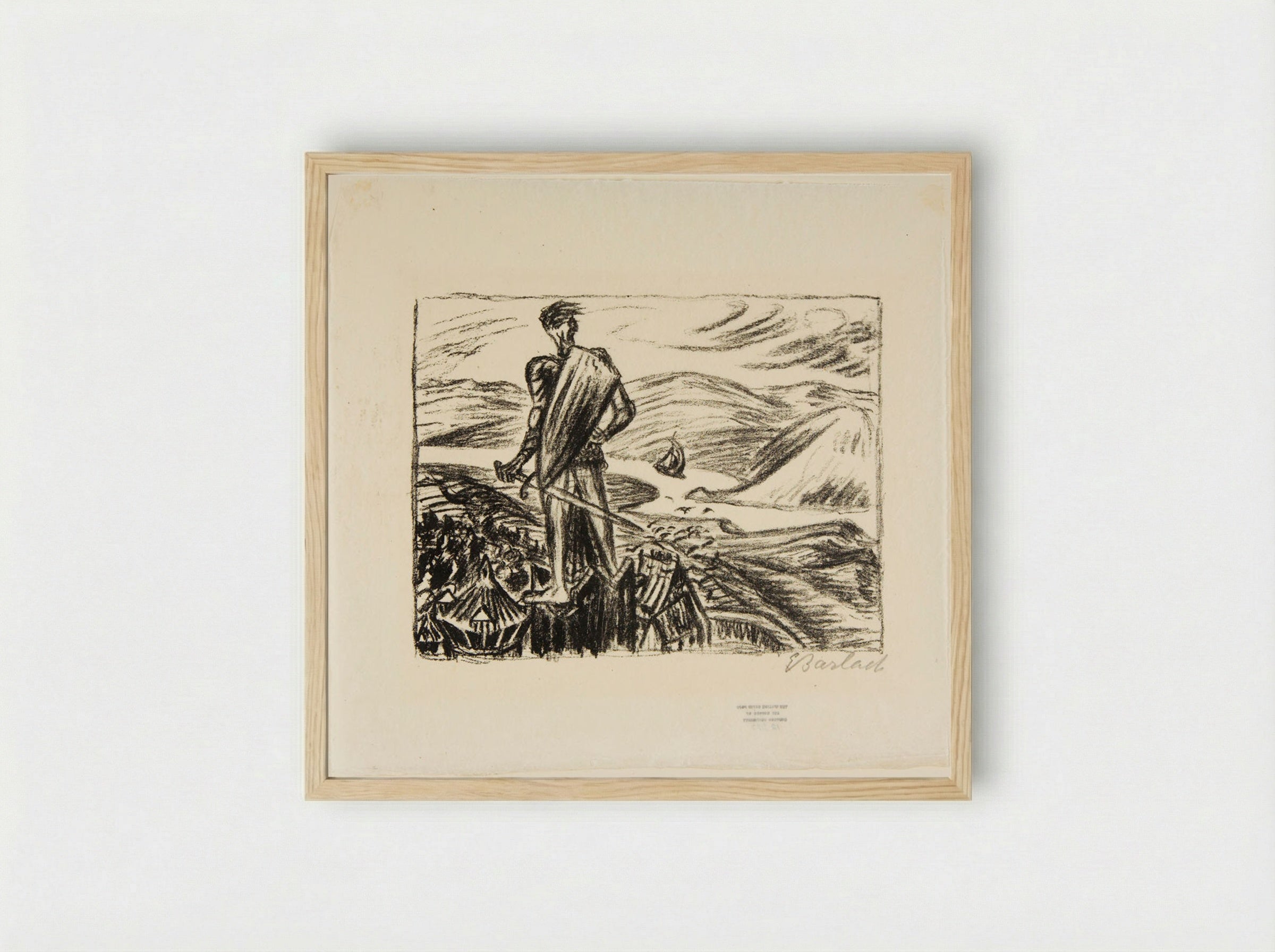 Spiritual Salutation (Salute) - Ernst Barlach - Framed Print Wood