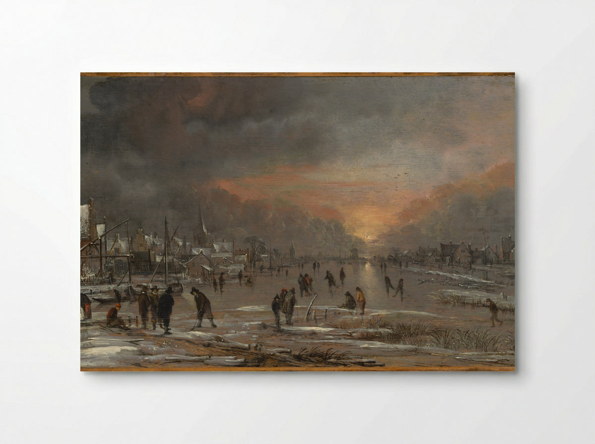 Sports on a Frozen River - Aert van der Neer - Poster