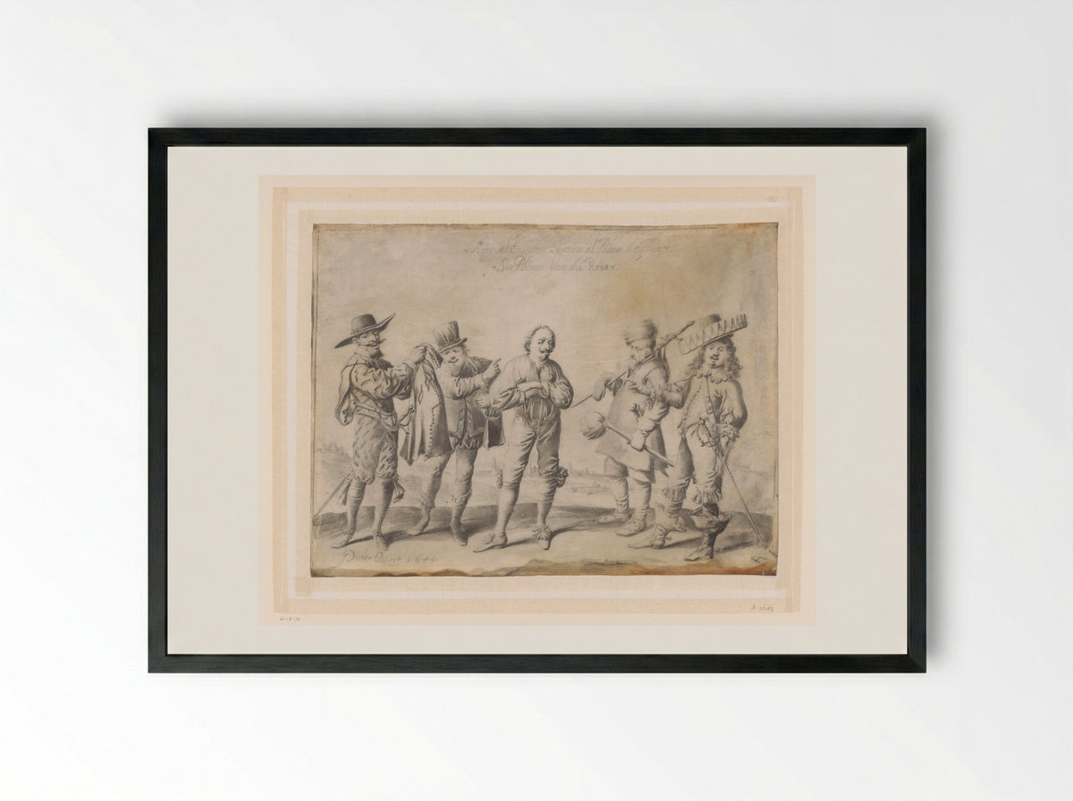 Spotbeeld op de Spanjaard - Pieter Jansz Quast - Framed Print Black