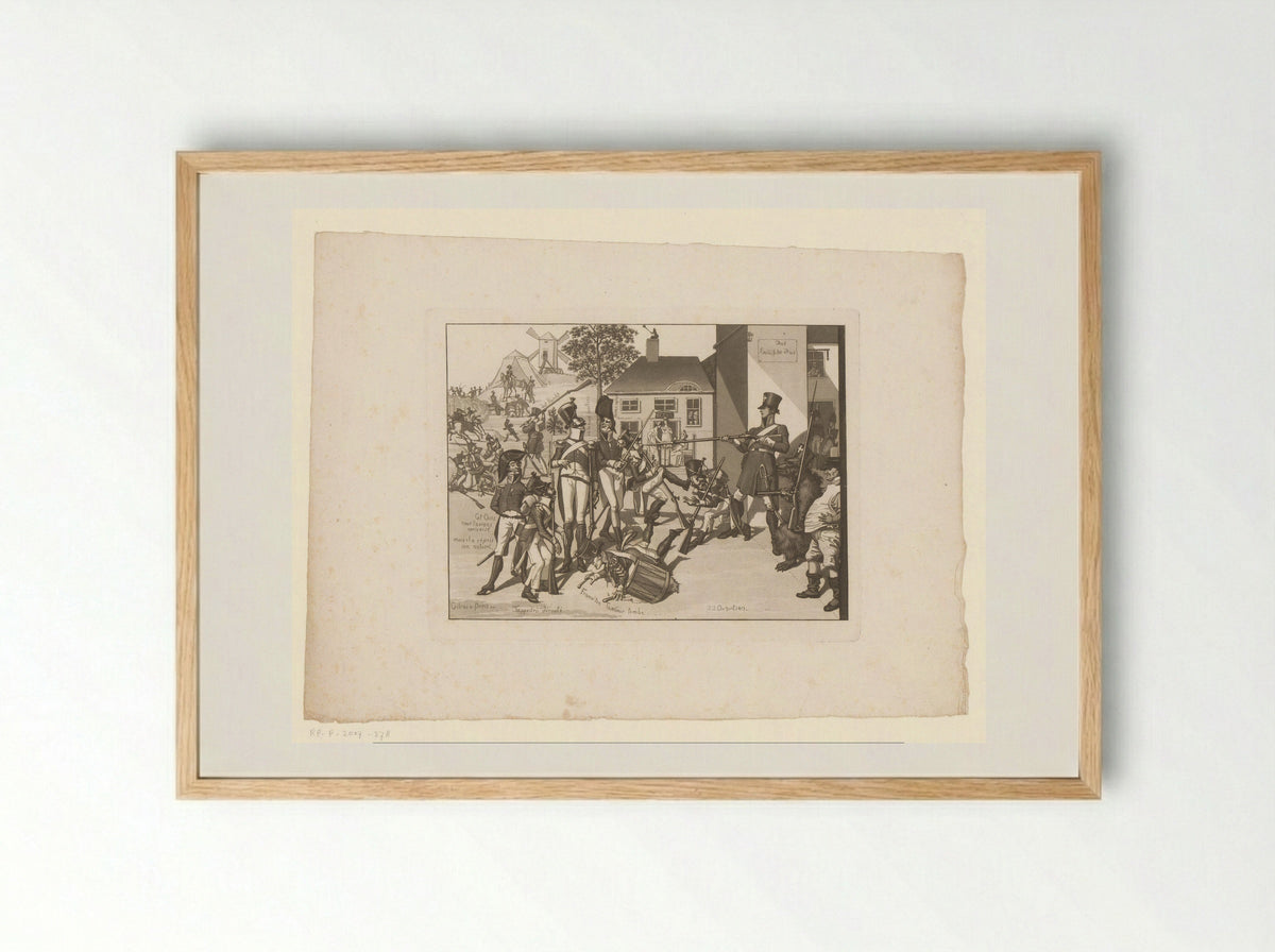 Spotprent op Napoleon - Gottfried Schadow - Framed Print Wood