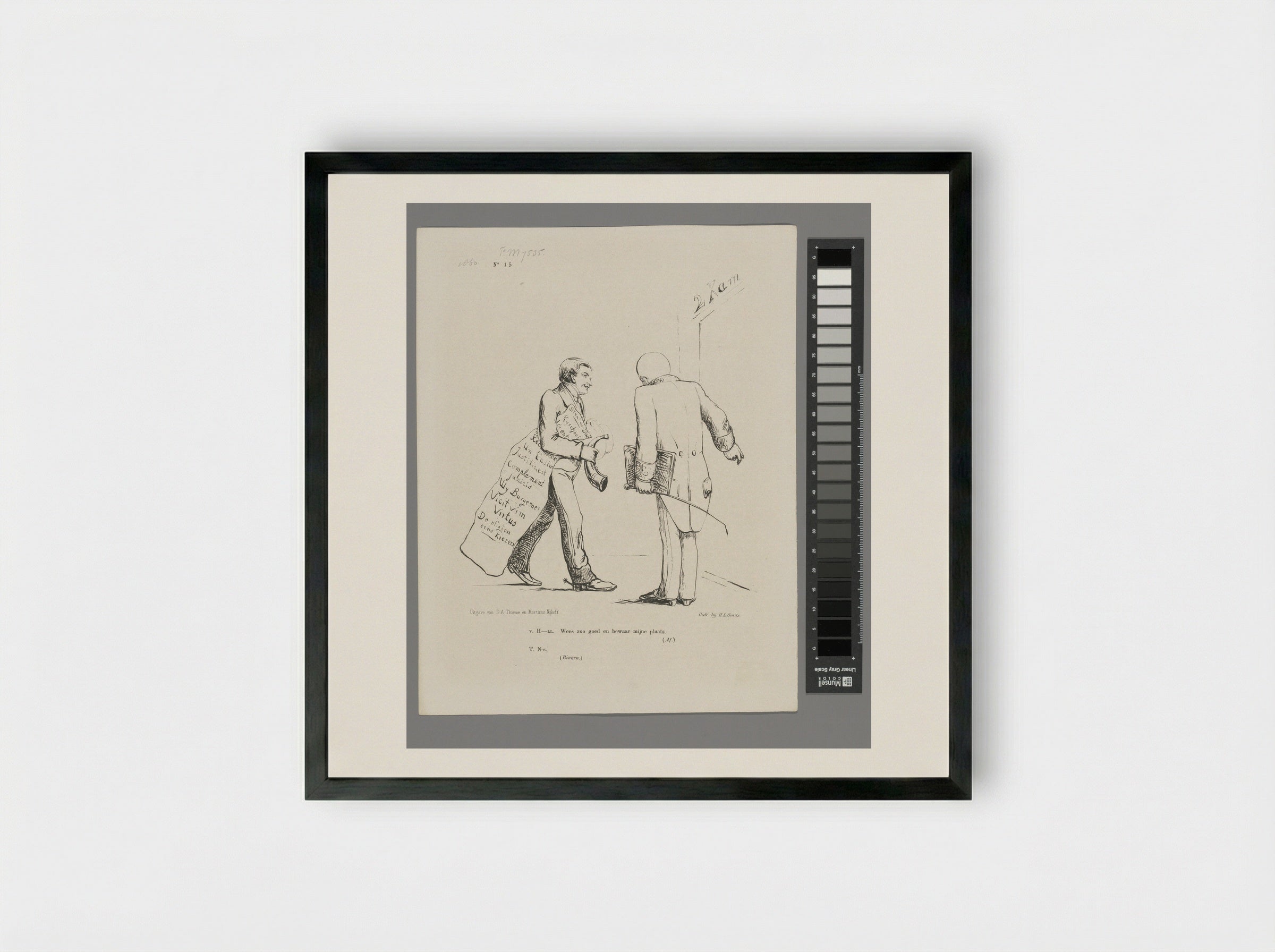 Spotprent op de P.M. Tutein Nolthenius - Johan Michaël Schmidt Crans - Framed Print Black