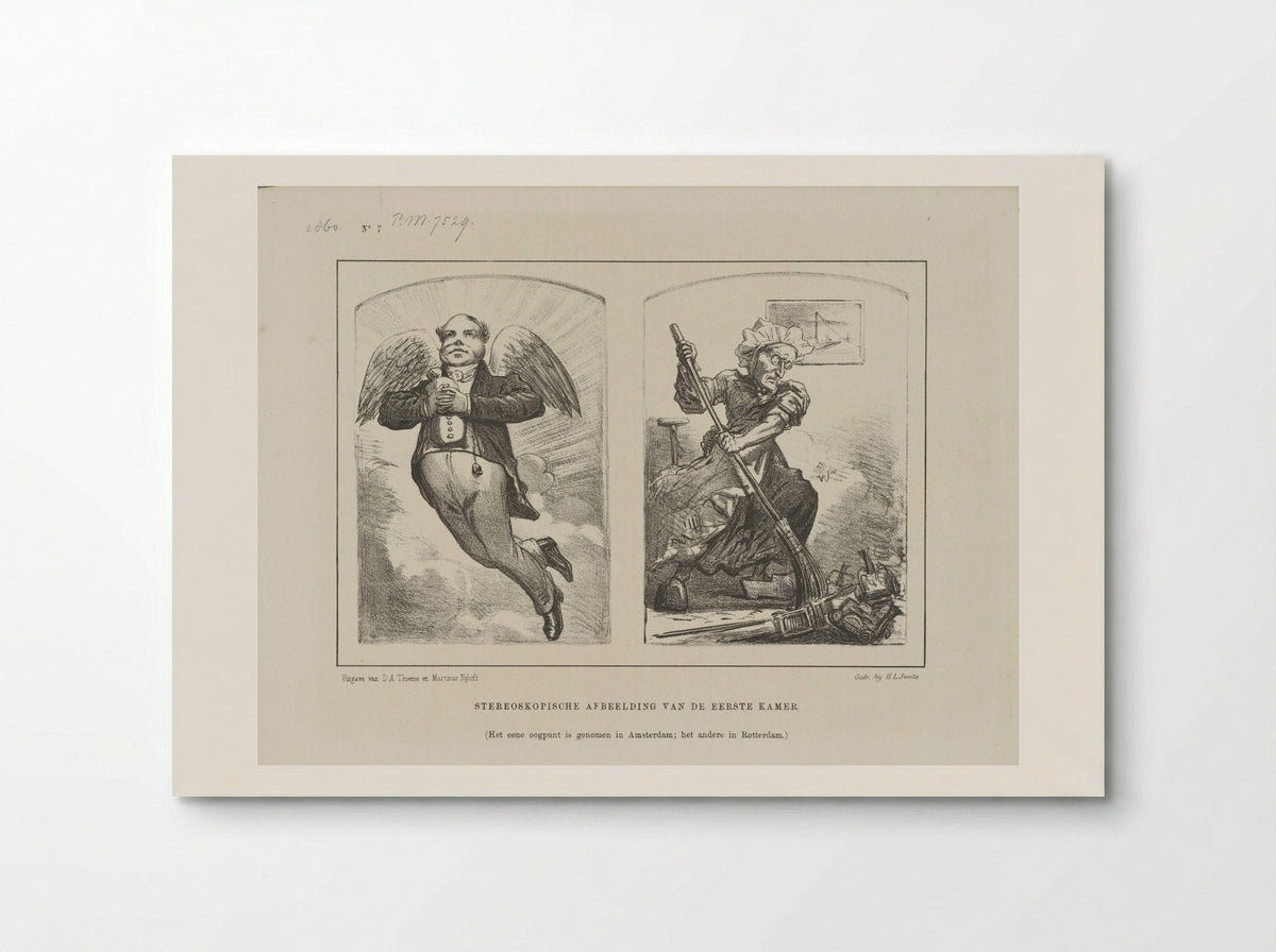 Spotprent op de politiek in de Eerste Kamer - Johan Michaël Schmidt Crans - Poster