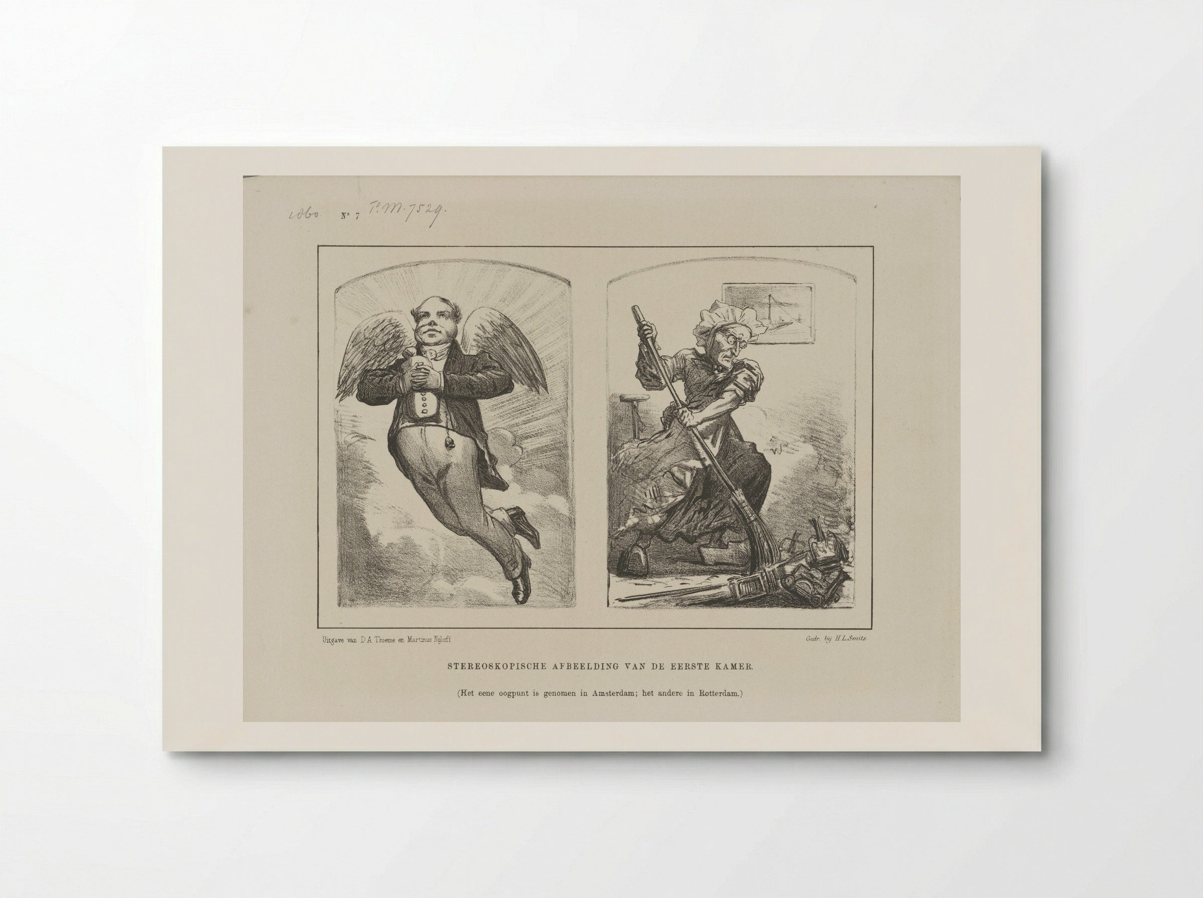 Spotprent op de politiek in de Eerste Kamer - Johan Michaël Schmidt Crans - Poster