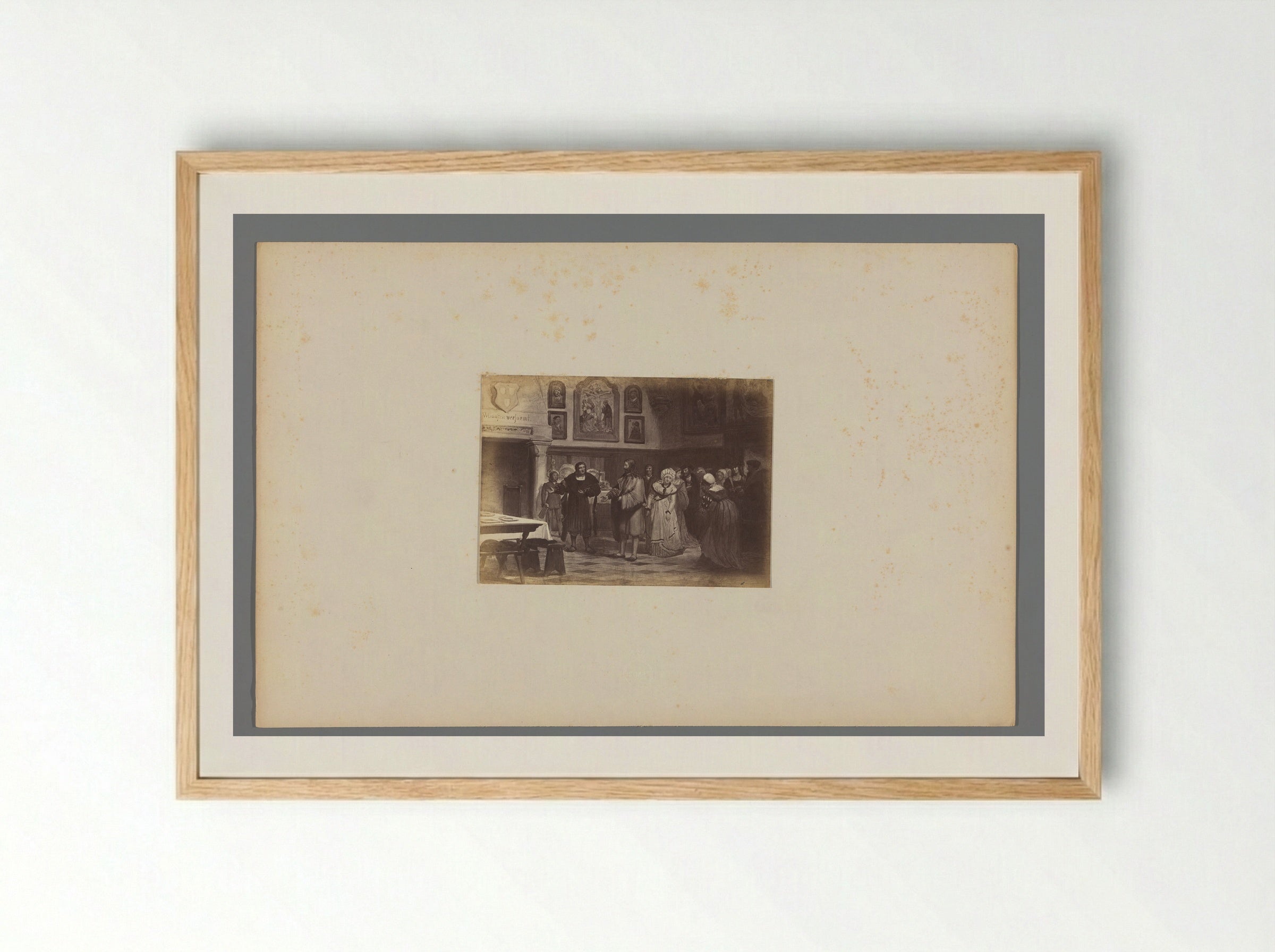 Spotprent op uitbreiding van het spoorwegnet in Nederland - Johan Michaël Schmidt Crans - Framed Print Wood