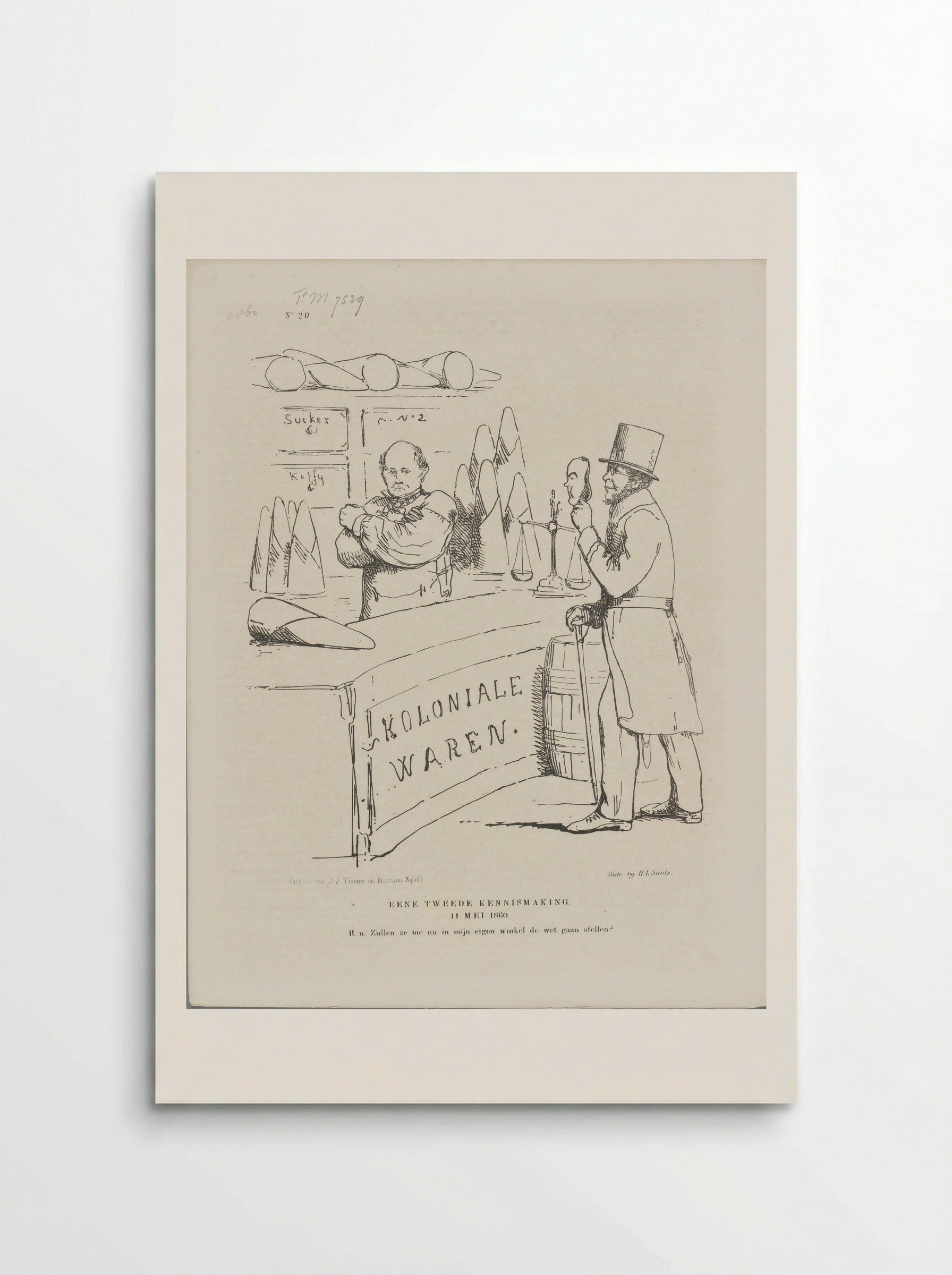 Spotprent over de uitgifte van cultuurcontracten in Nederlands-Indië - Johan Michaël Schmidt Crans - Poster
