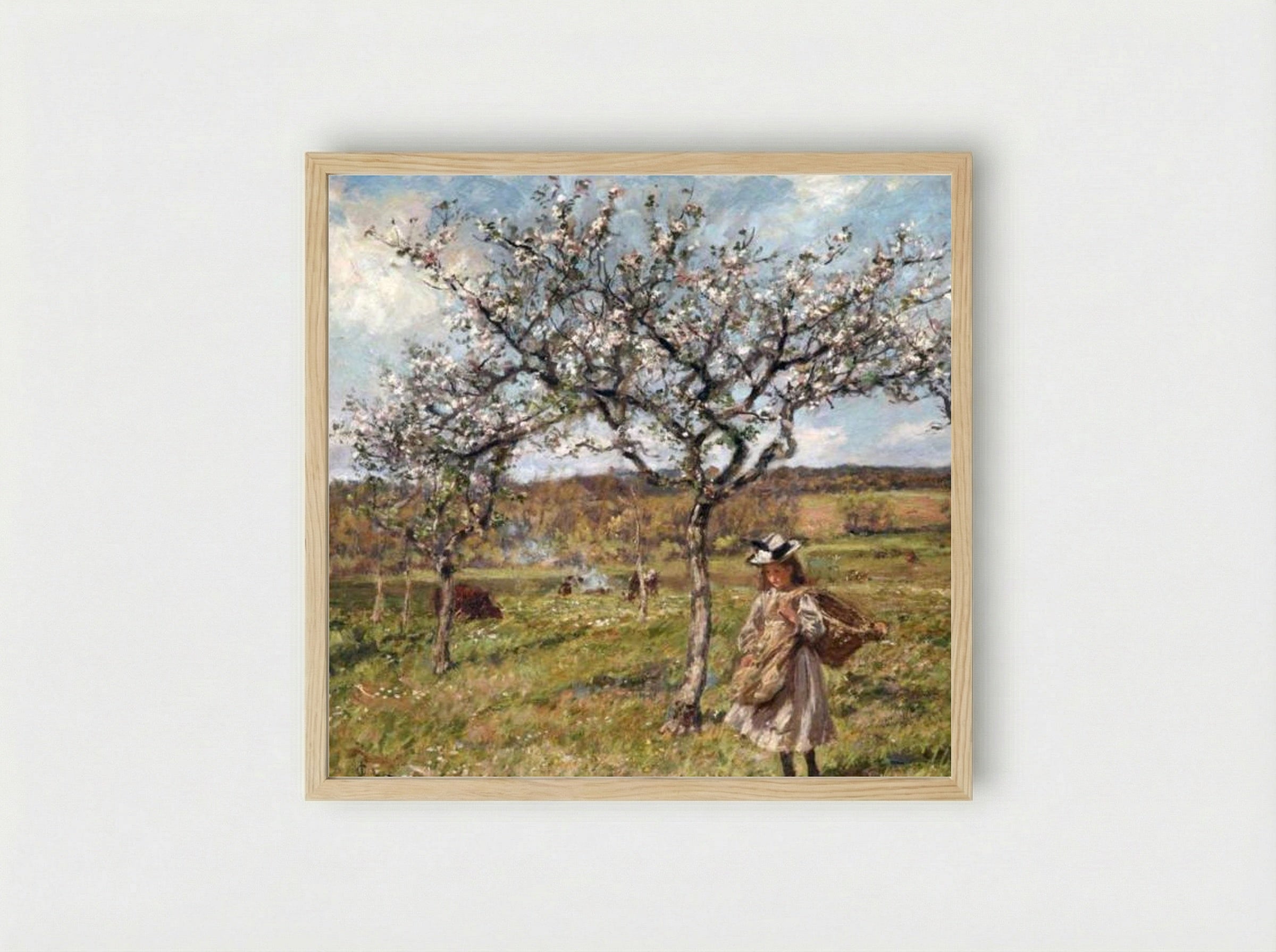 Spring Blossom at Ambersham - James Charles - Framed Print Wood